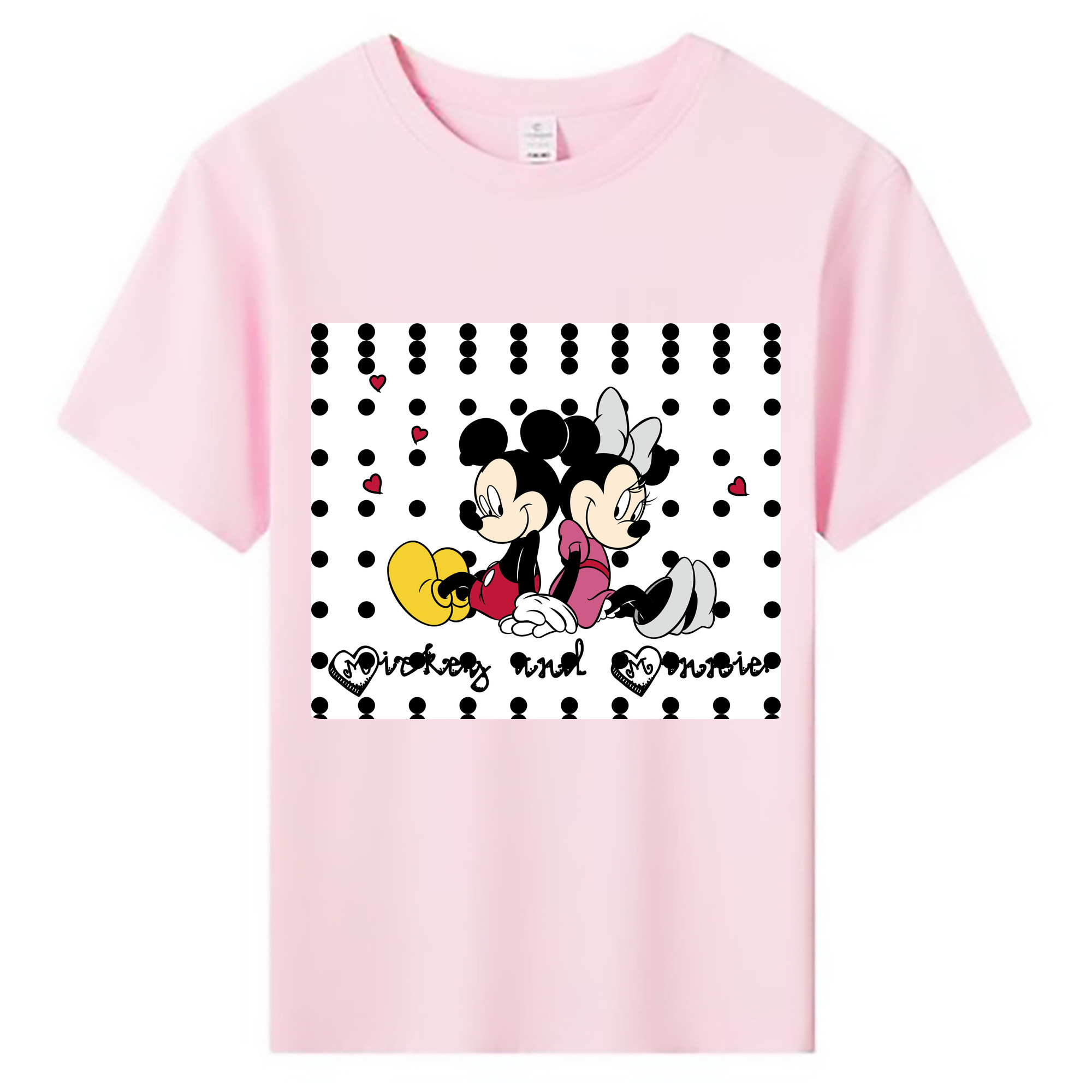 ミッキーマウス Mickey Mouse 綿100％キッズTシャツ（フロントプリント）