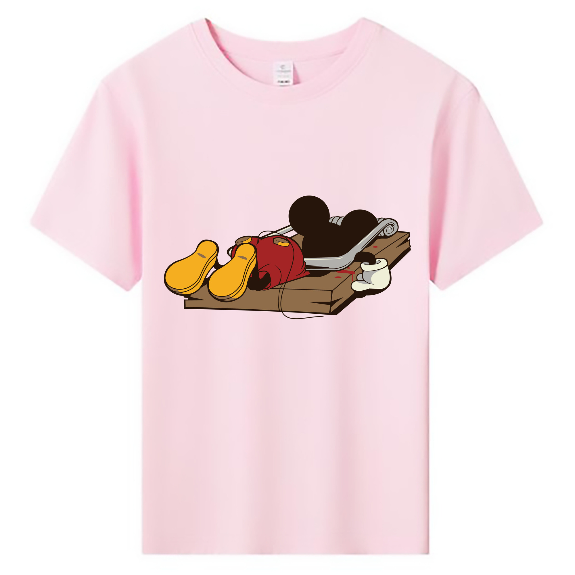 ミッキーマウス Mickey Mouse 綿100％キッズTシャツ（フロントプリント）