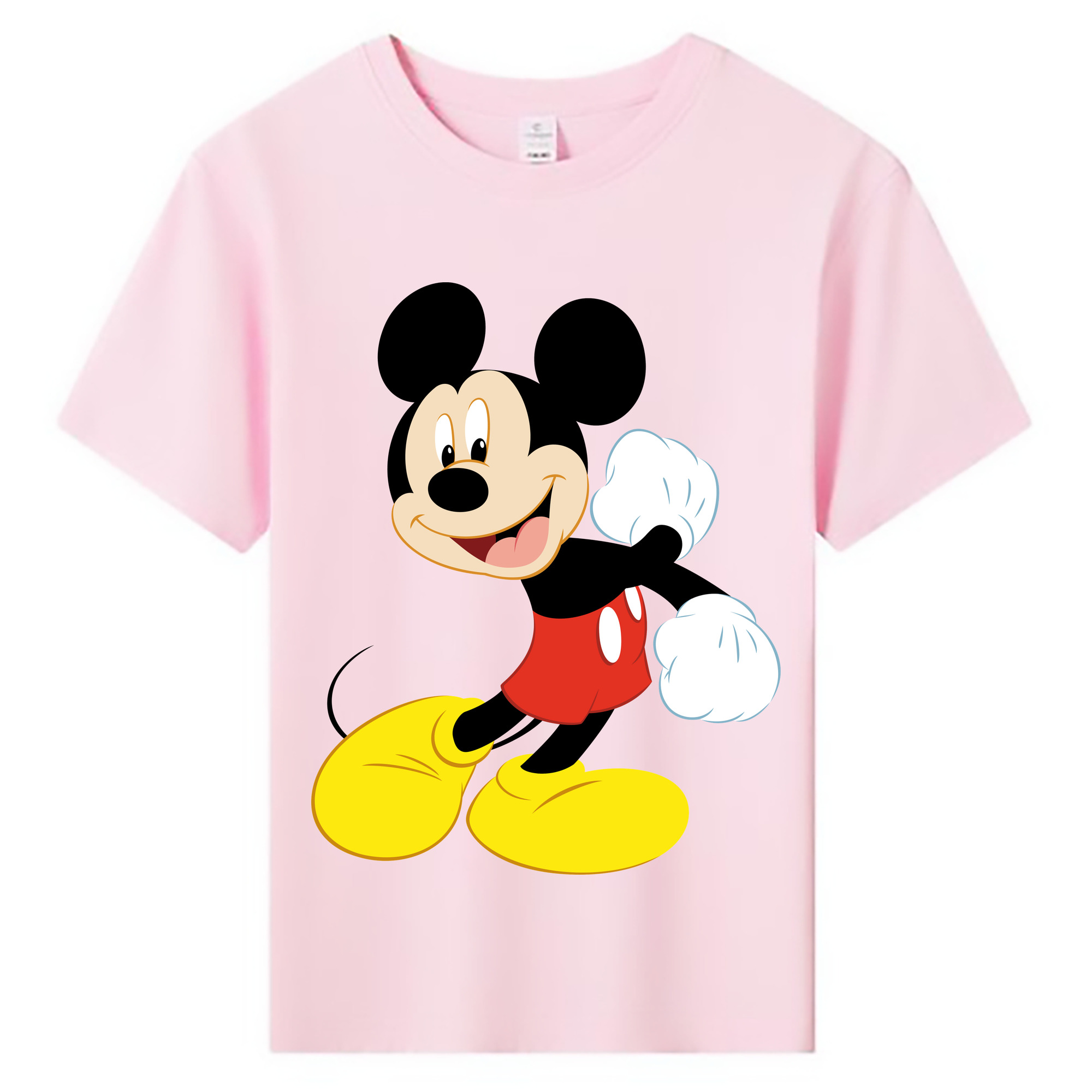 ミッキーマウス Mickey Mouse 綿100％キッズTシャツ（フロントプリント）