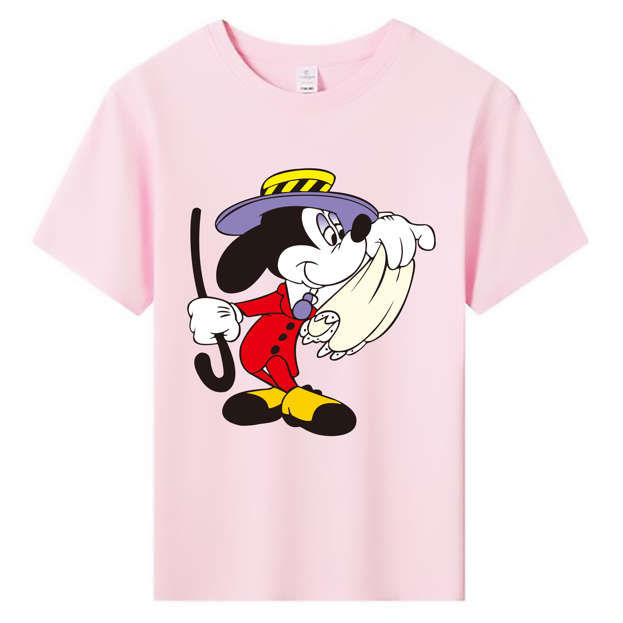 ミッキーマウス Mickey Mouse 綿100％キッズTシャツ（フロントプリント）
