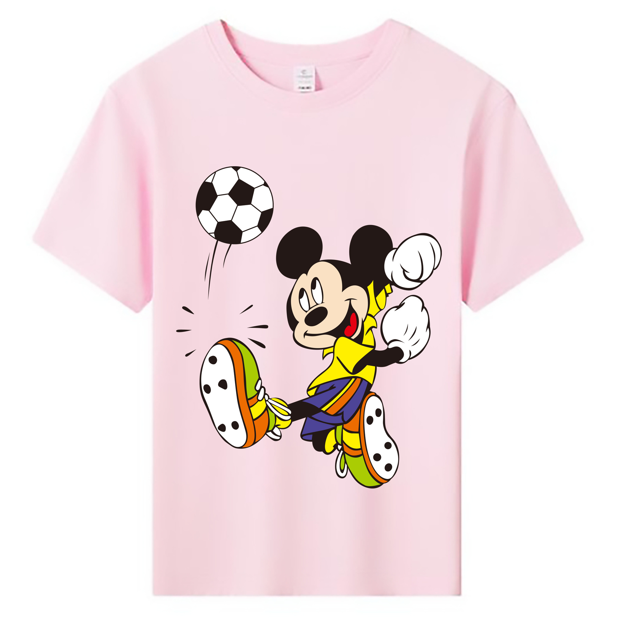 ミッキーマウス Mickey Mouse 綿100％キッズTシャツ（フロントプリント）