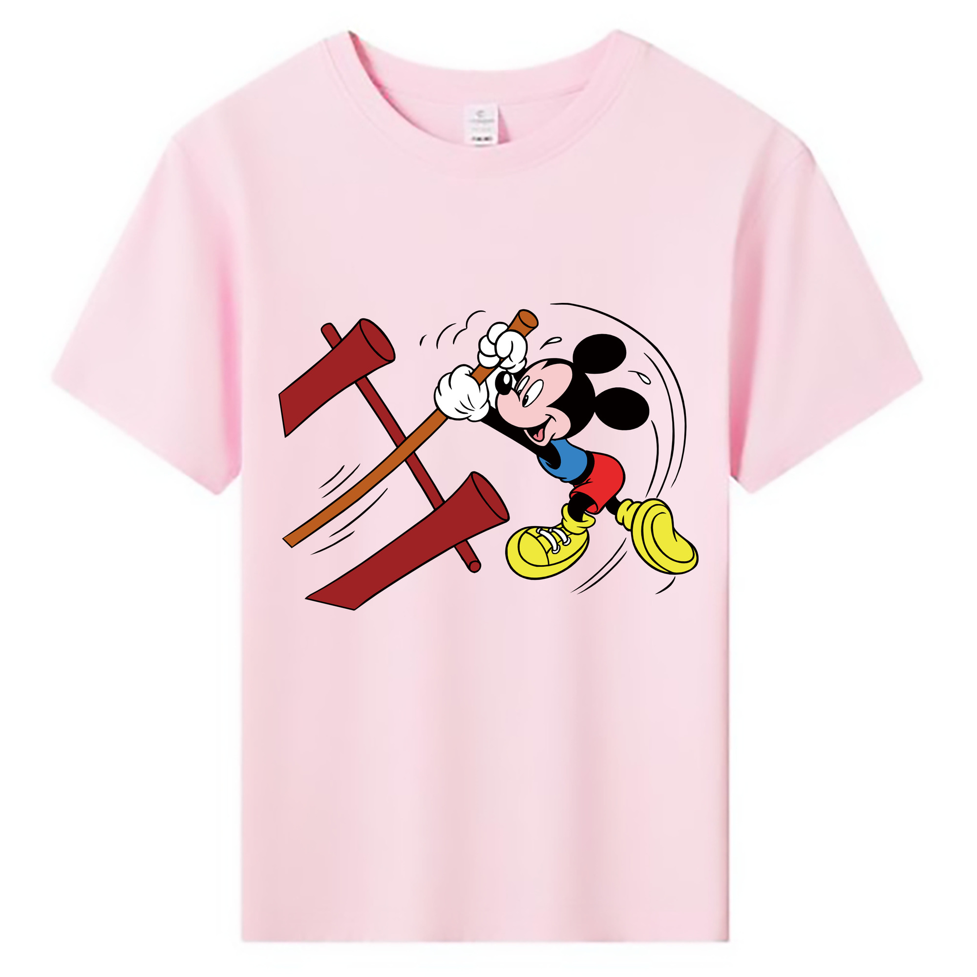 ミッキーマウス Mickey Mouse 綿100％キッズTシャツ（フロントプリント）
