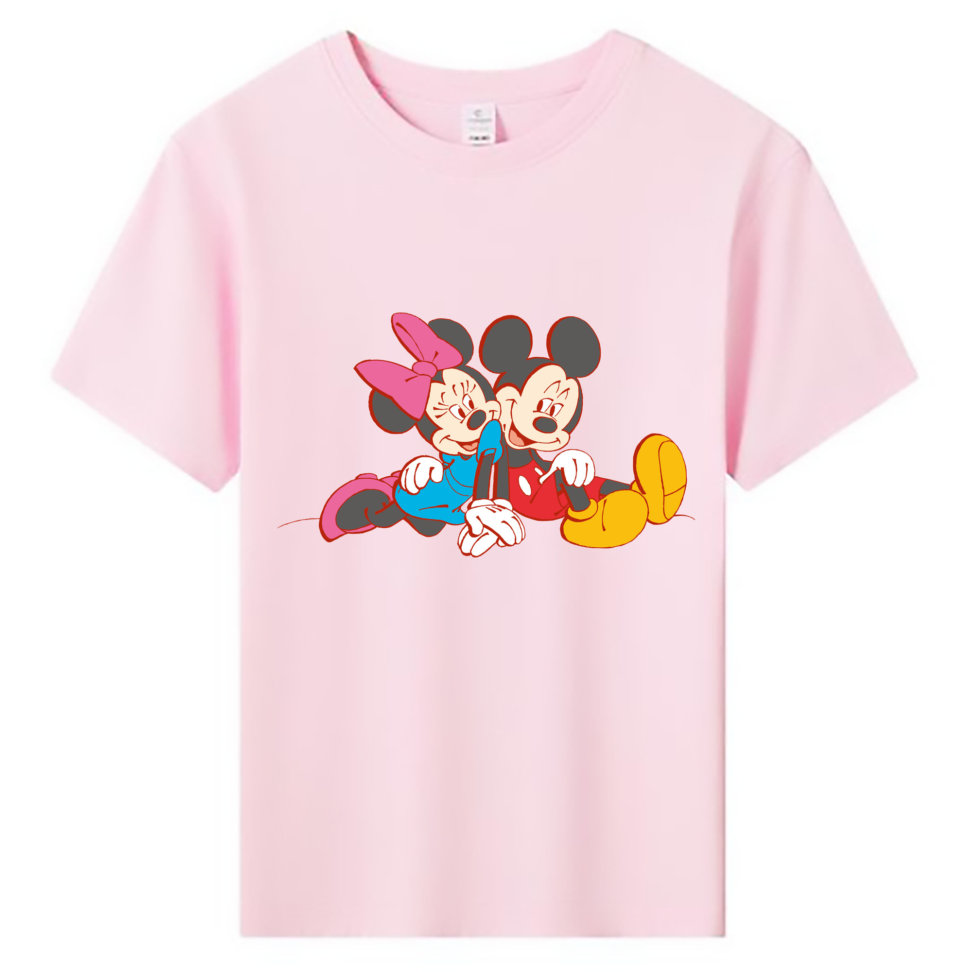 ミッキーマウス Mickey Mouse 綿100％キッズTシャツ（フロントプリント）