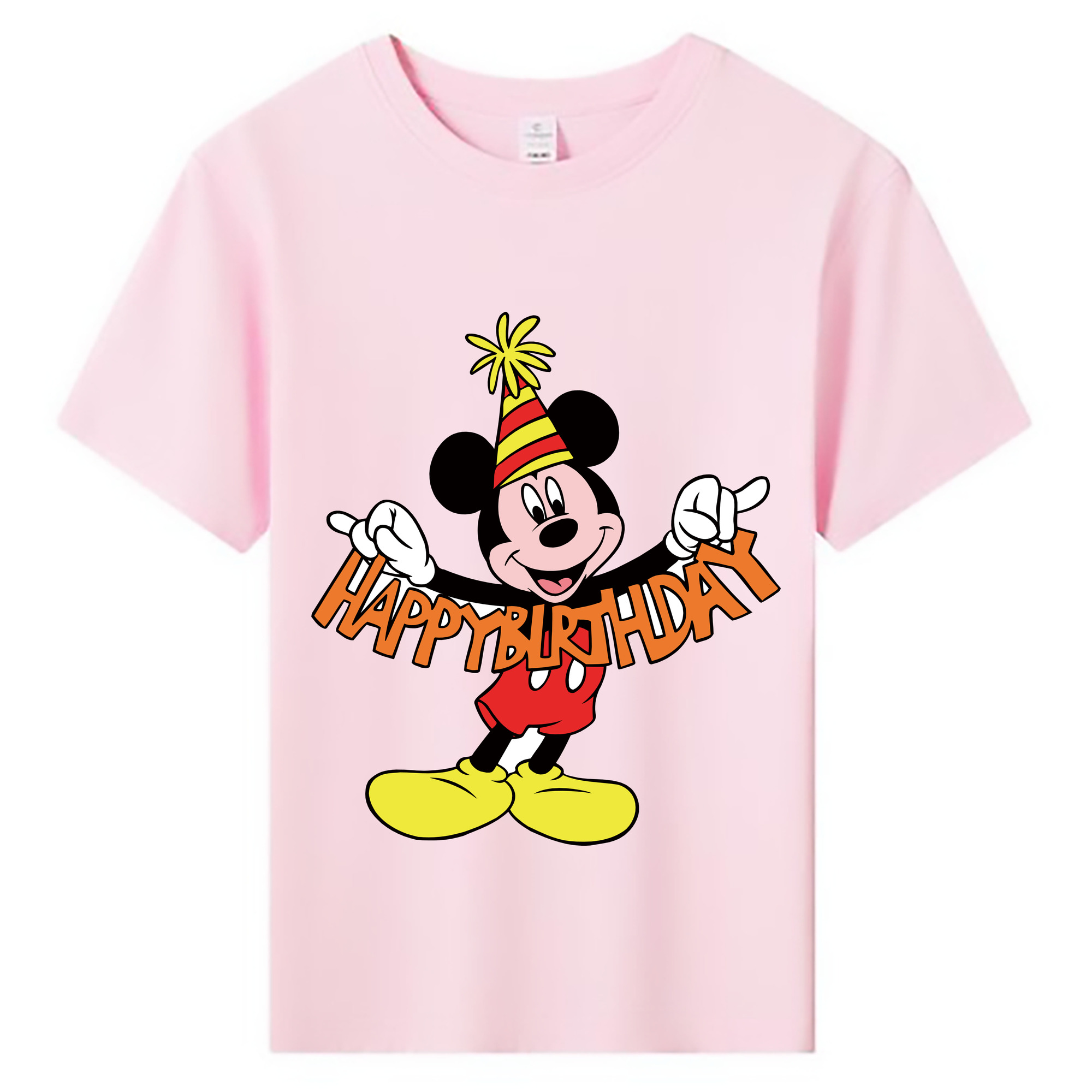 ミッキーマウス Mickey Mouse 綿100％キッズTシャツ（フロントプリント）