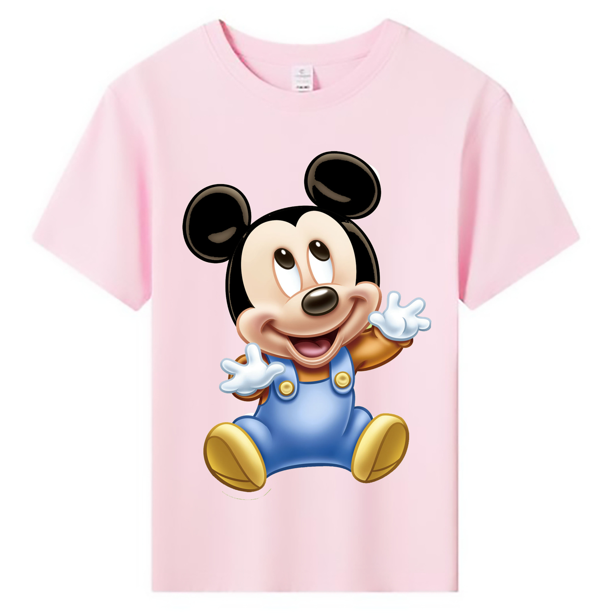 ミッキーマウス Mickey Mouse 綿100％キッズTシャツ（フロントプリント）