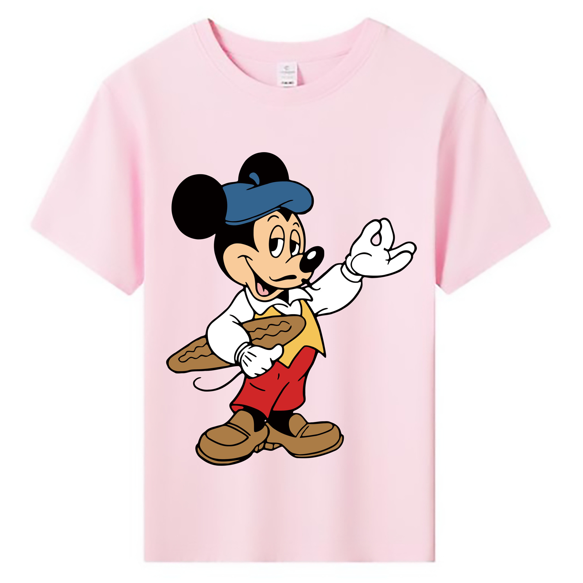 ミッキーマウス Mickey Mouse 綿100％キッズTシャツ（フロントプリント）