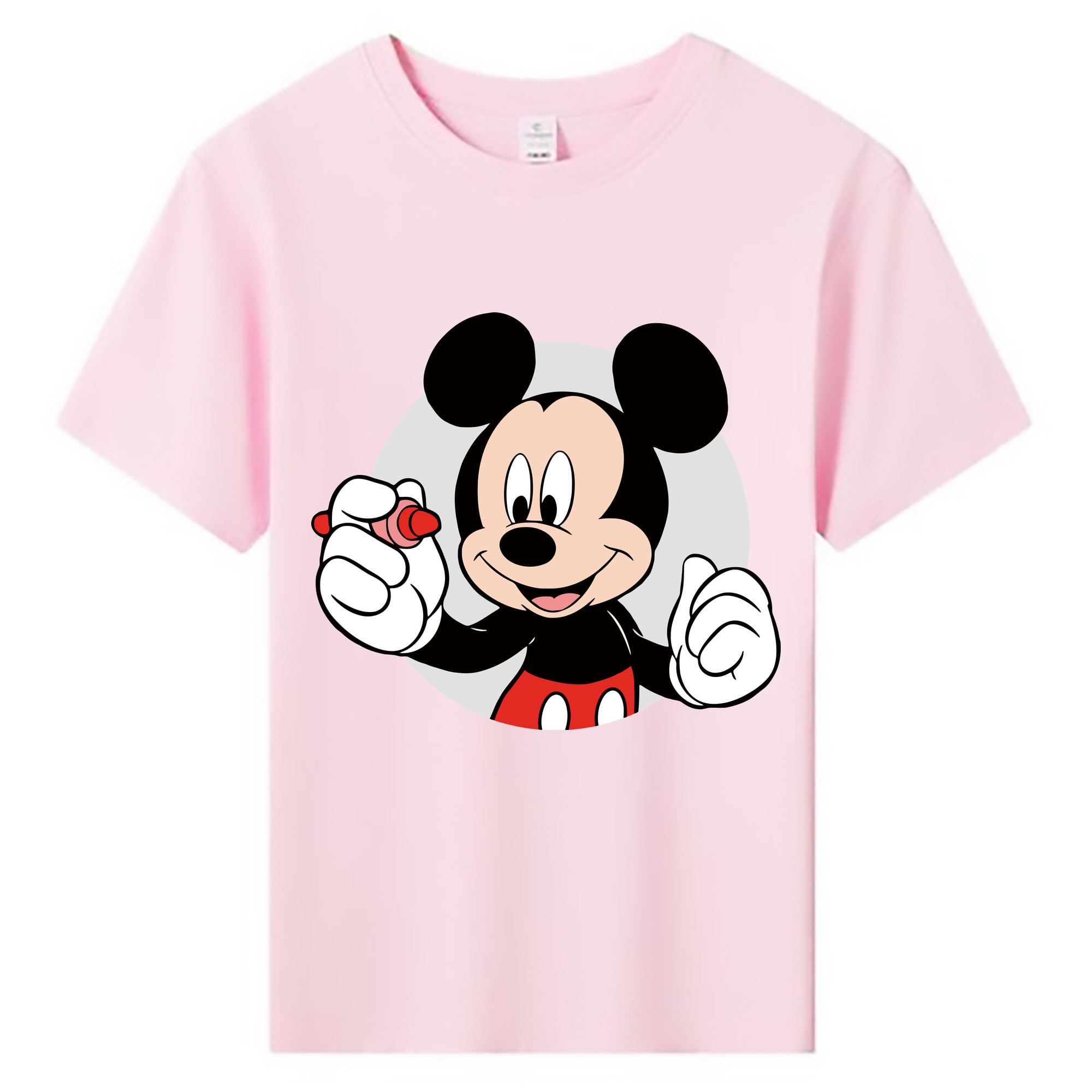 ミッキーマウス Mickey Mouse 綿100％キッズTシャツ（フロントプリント）