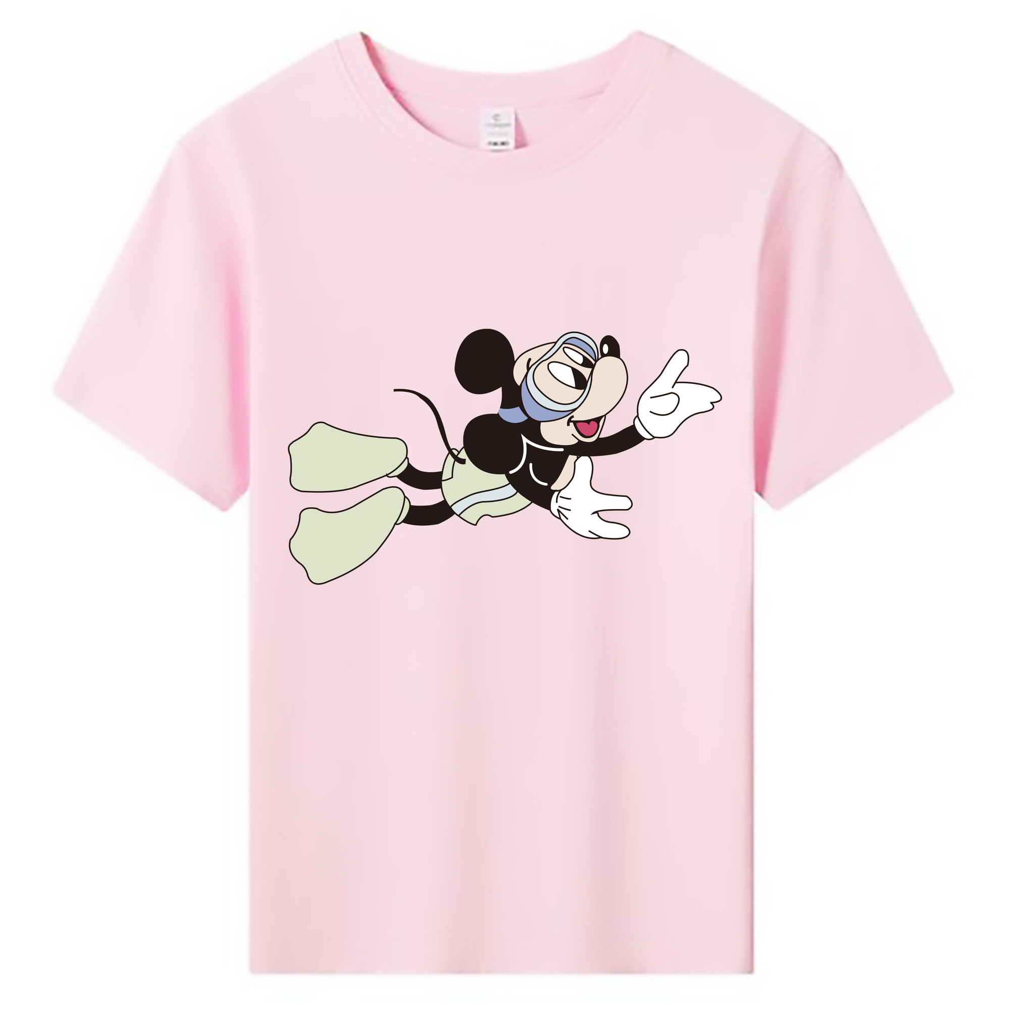 ミッキーマウス Mickey Mouse 綿100％キッズTシャツ（フロントプリント）