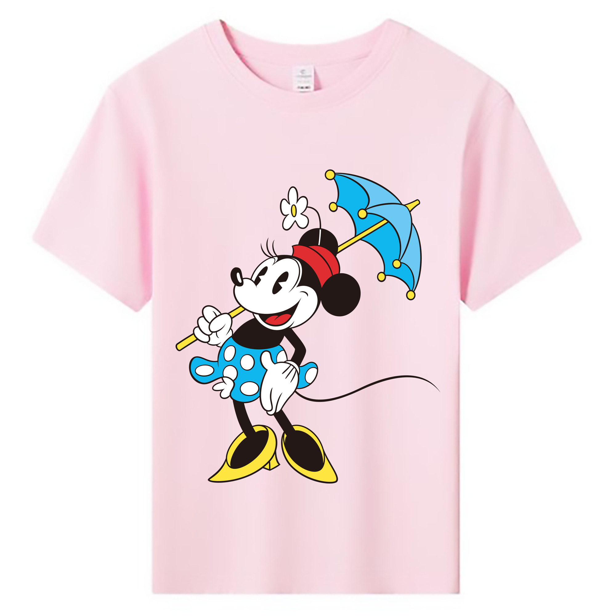 ミッキーマウス Mickey Mouse 綿100％キッズTシャツ（フロントプリント）
