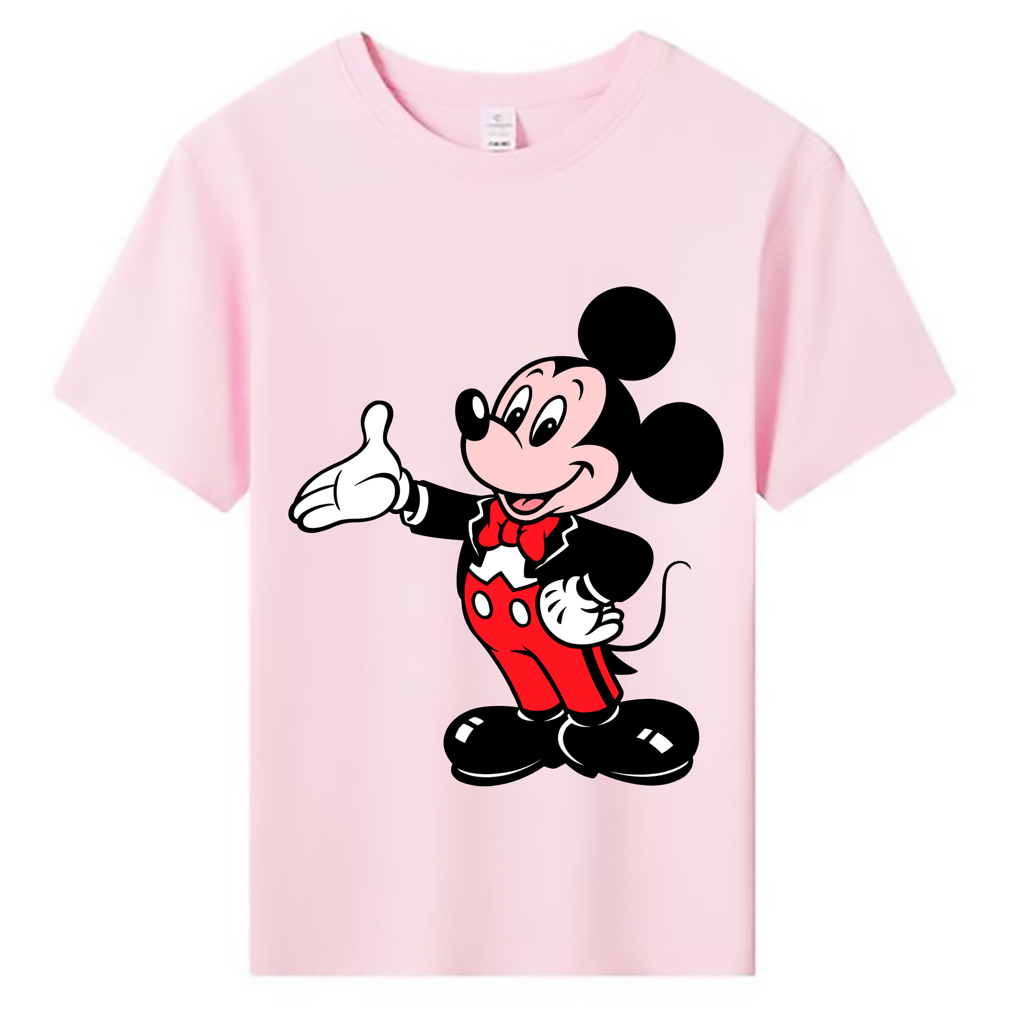 ミッキーマウス Mickey Mouse 綿100％キッズTシャツ（フロントプリント）