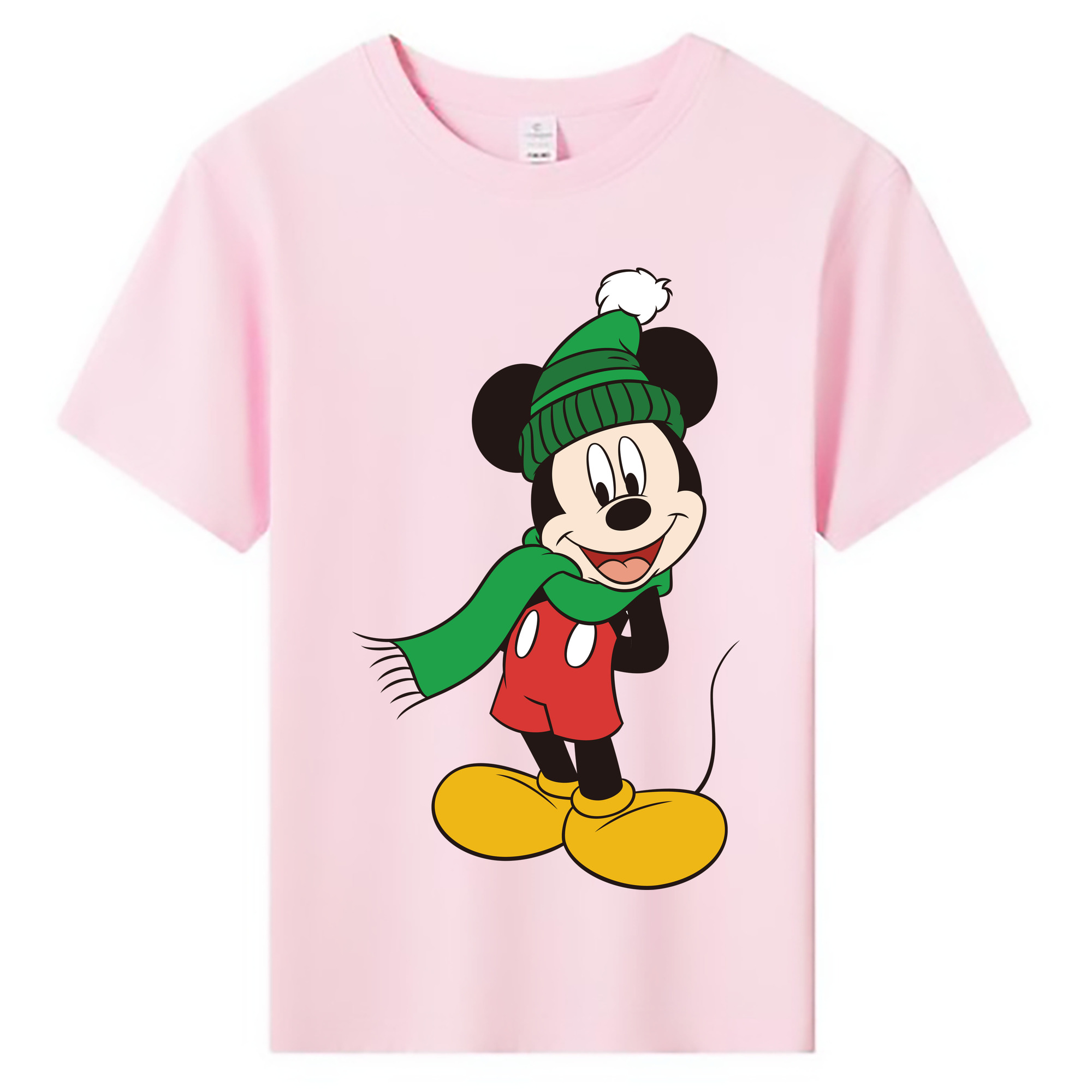 ミッキーマウス Mickey Mouse 綿100％キッズTシャツ（フロントプリント）