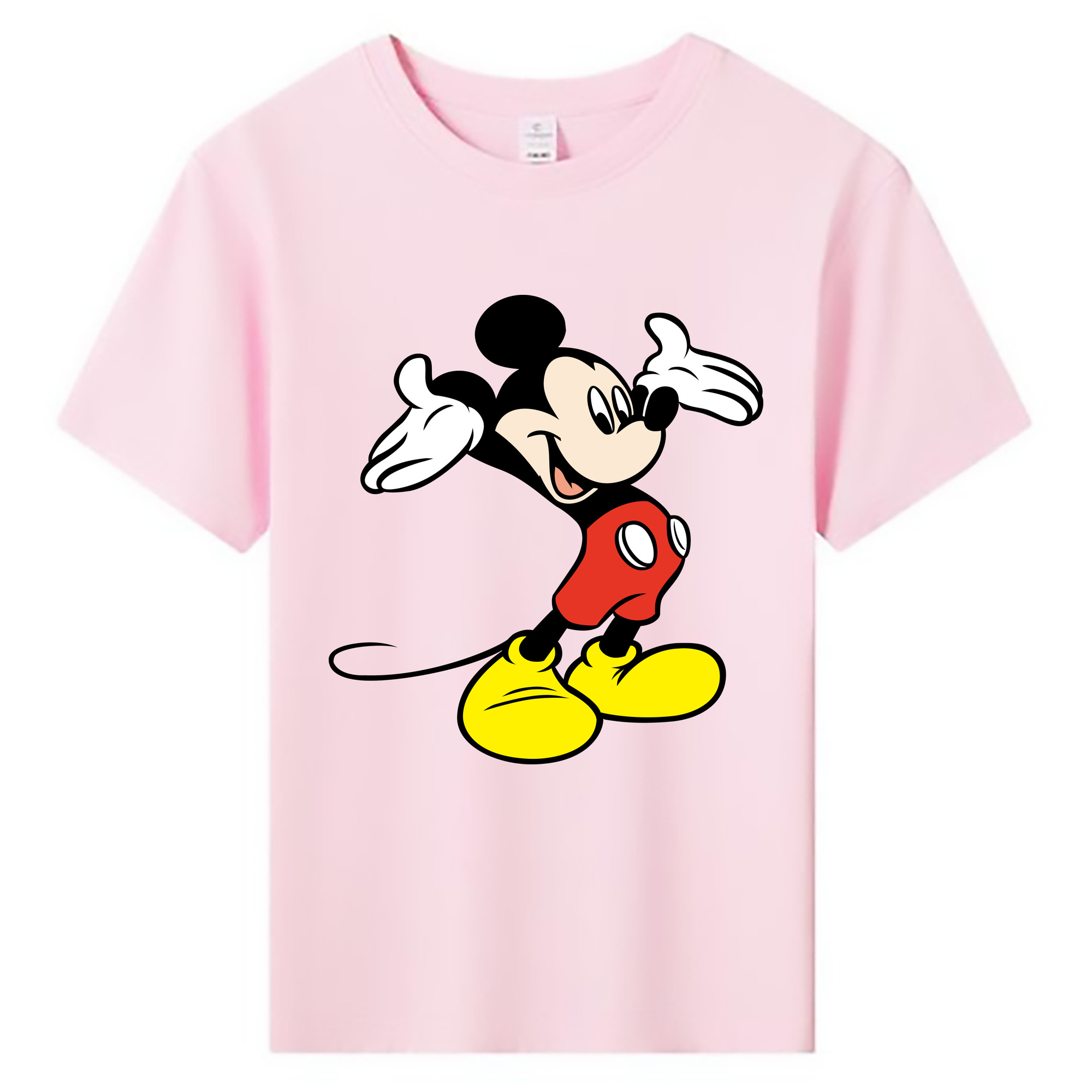ミッキーマウス Mickey Mouse 綿100％キッズTシャツ（フロントプリント）