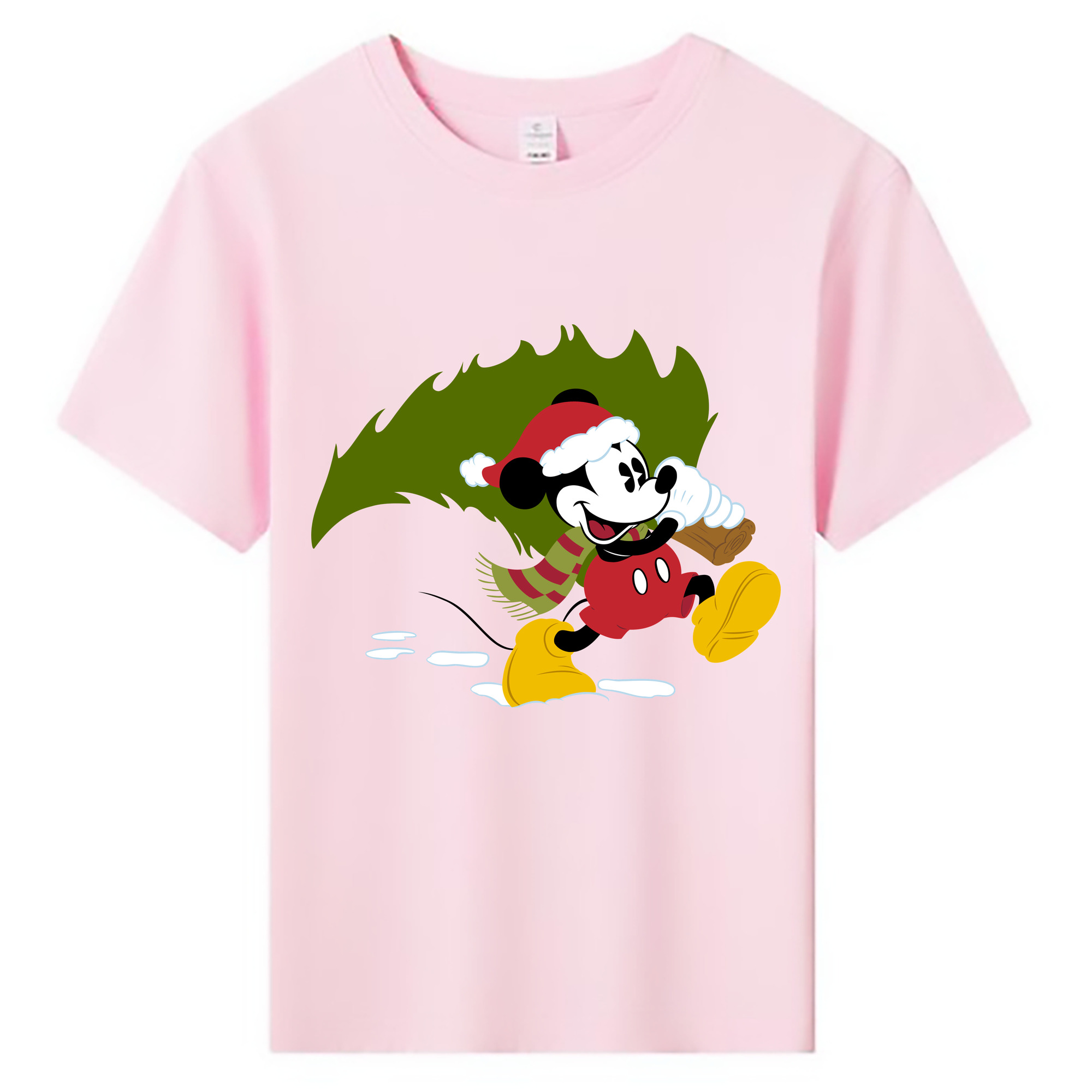 ミッキーマウス Mickey Mouse 綿100％キッズTシャツ（フロントプリント）