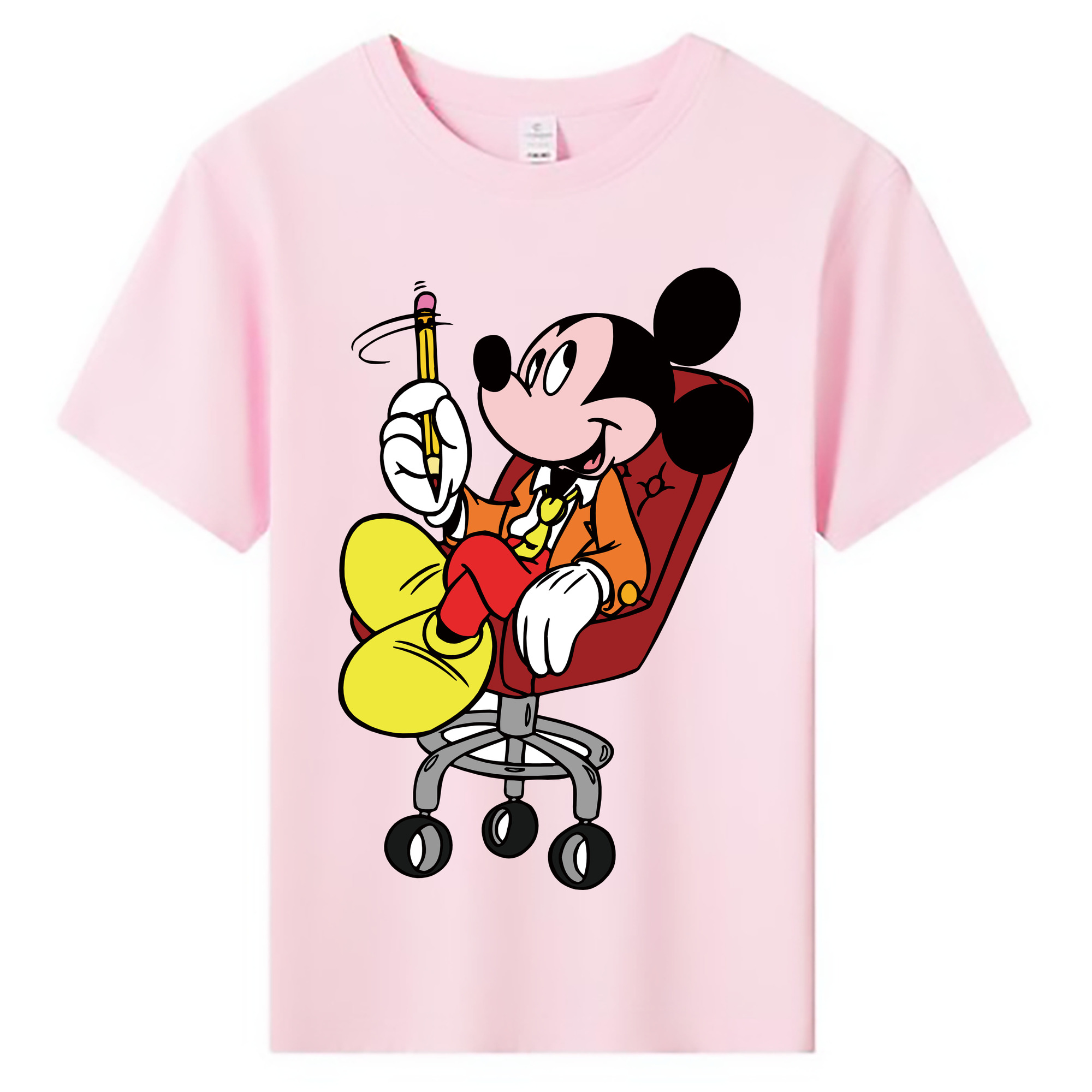 ミッキーマウス Mickey Mouse 綿100％キッズTシャツ（フロントプリント）