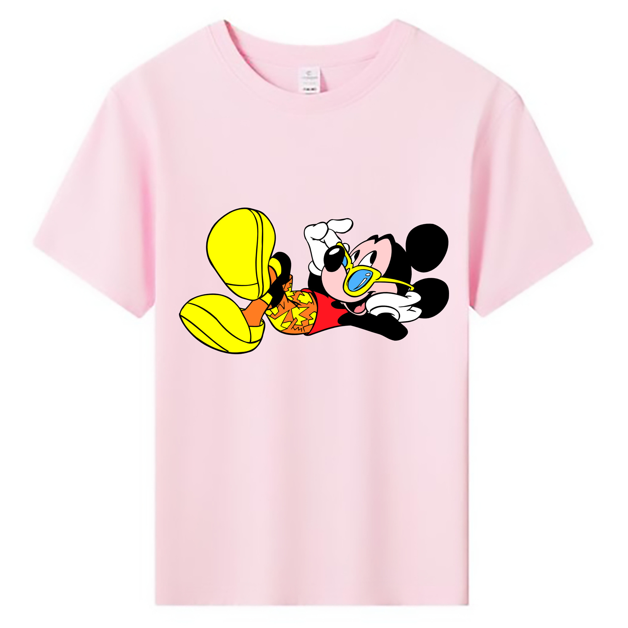 ミッキーマウス Mickey Mouse 綿100％キッズTシャツ（フロントプリント）
