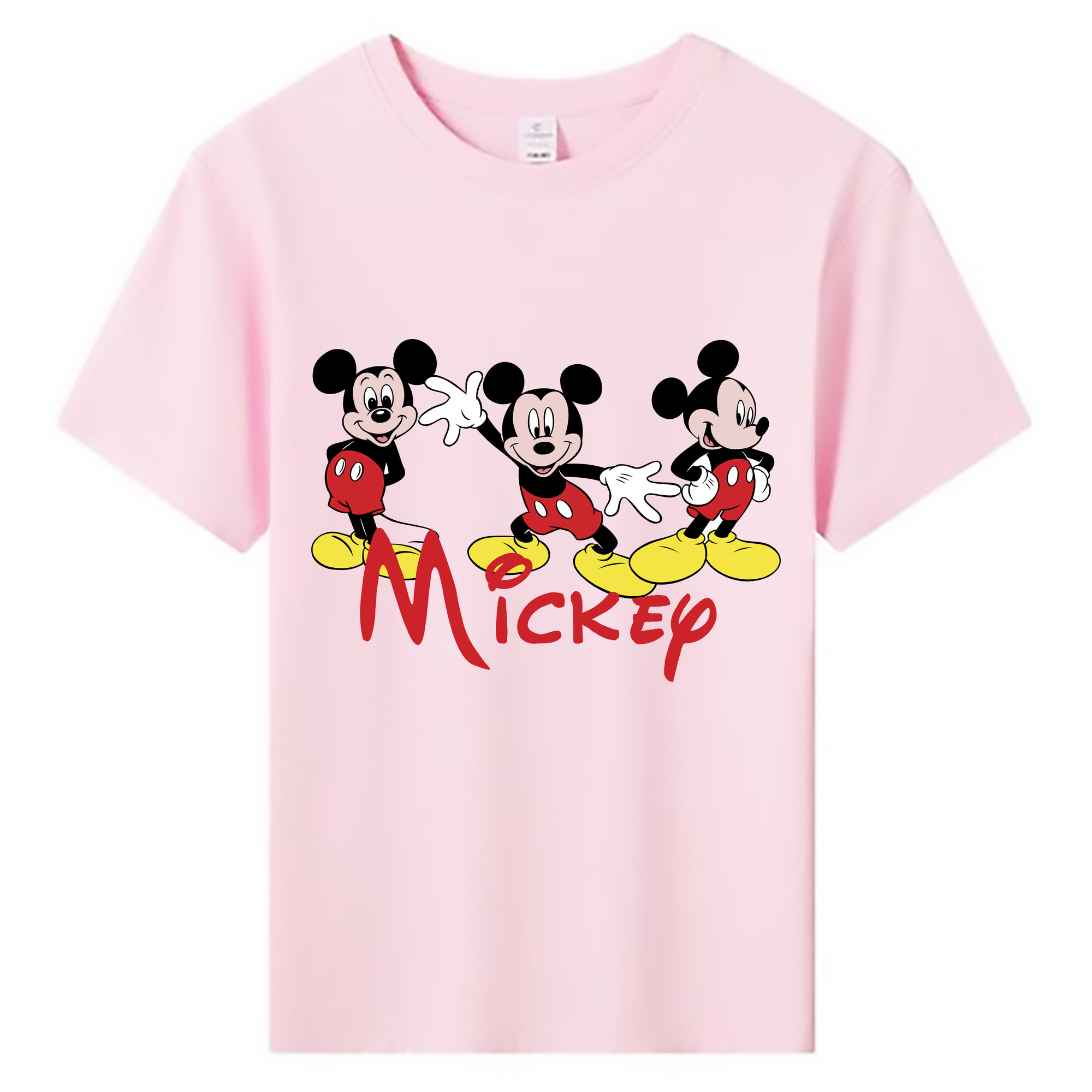 ミッキーマウス Mickey Mouse 綿100％キッズTシャツ（フロントプリント）