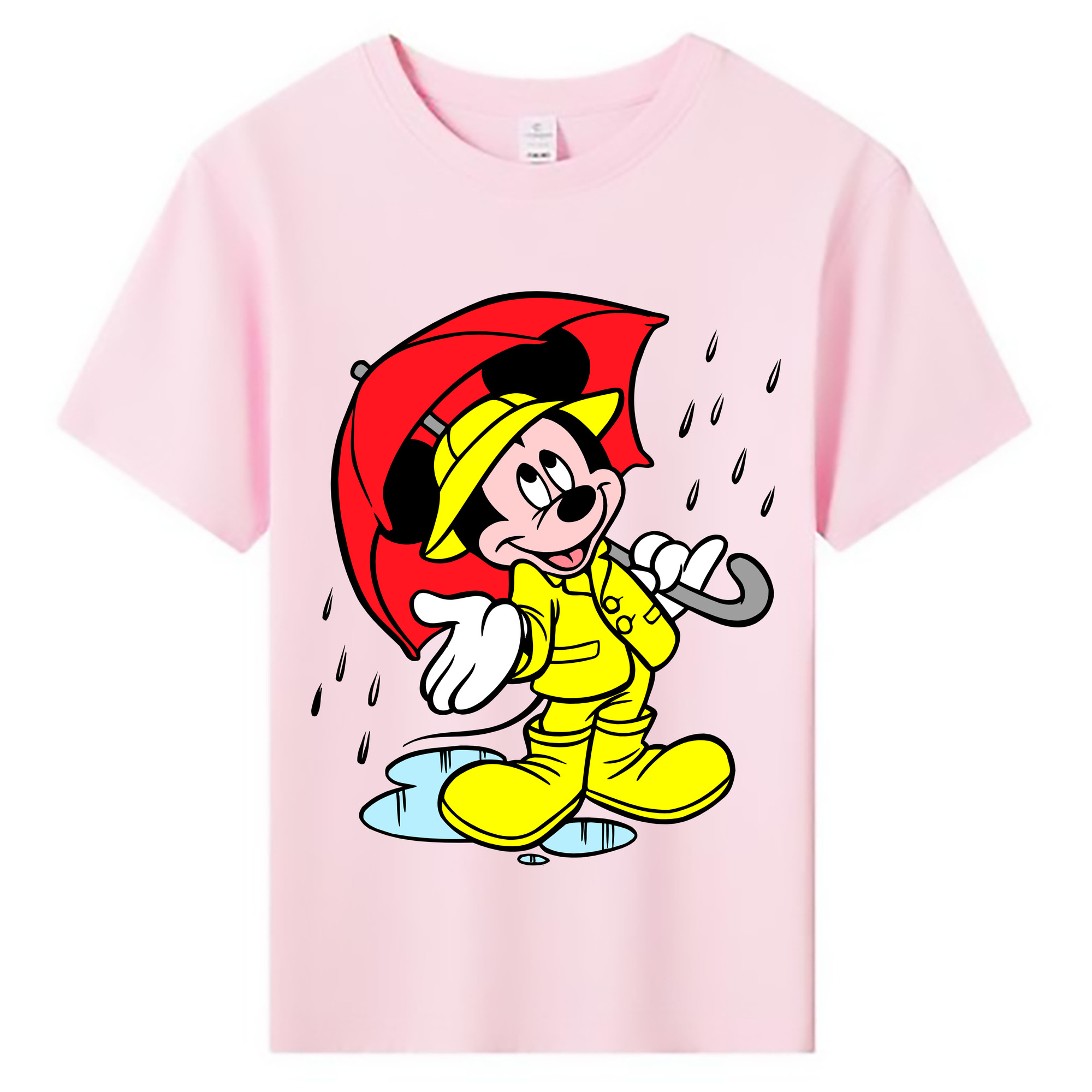 ミッキーマウス Mickey Mouse 綿100％キッズTシャツ（フロントプリント）