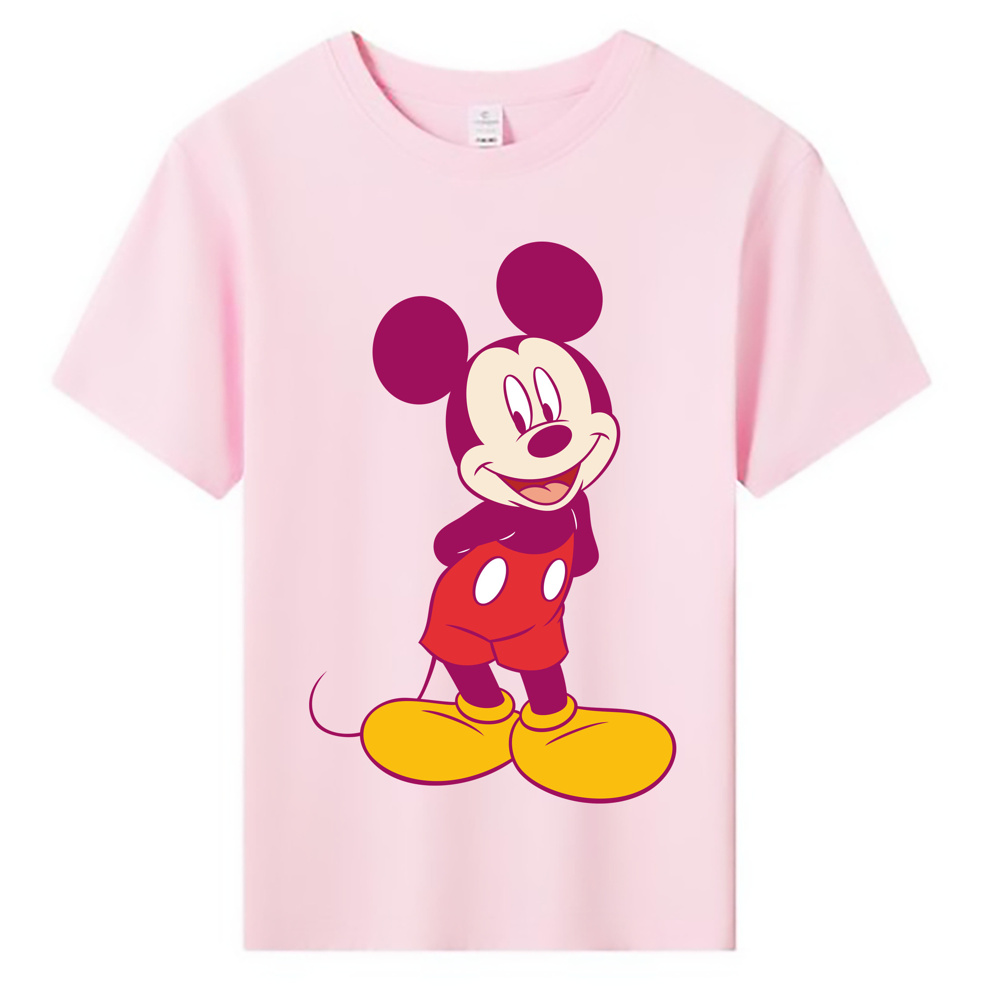 ミッキーマウス Mickey Mouse 綿100％キッズTシャツ（フロントプリント）