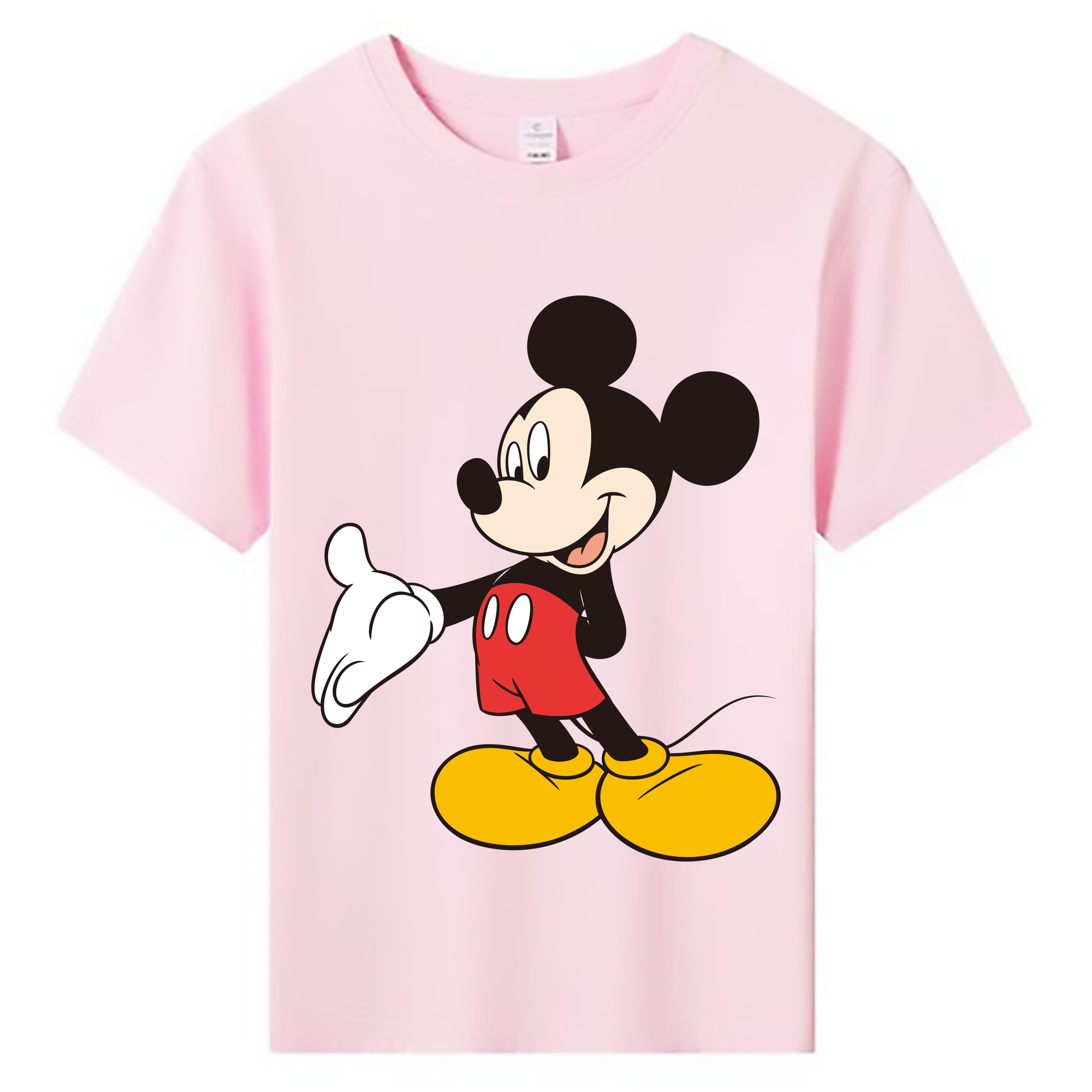 ミッキーマウス Mickey Mouse 綿100％キッズTシャツ（フロントプリント）