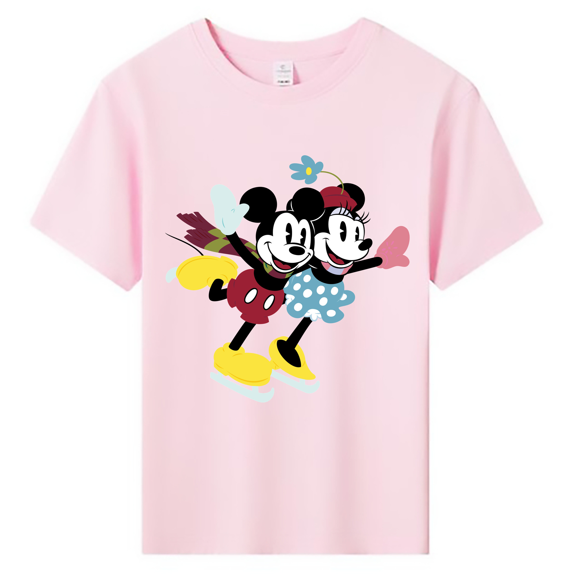 ミッキーマウス Mickey Mouse 綿100％キッズTシャツ（フロントプリント）