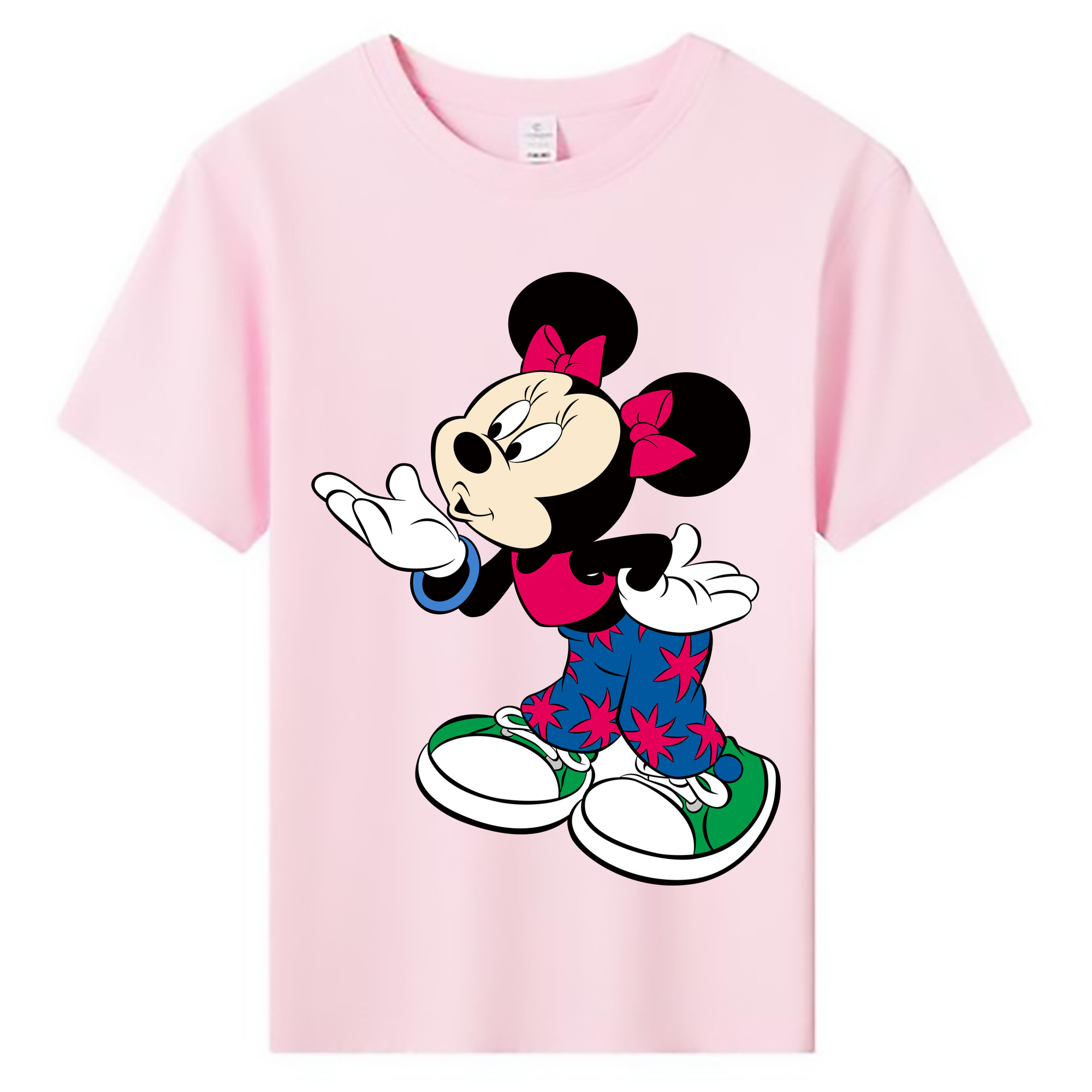 ミッキーマウス Mickey Mouse 綿100％キッズTシャツ（フロントプリント）