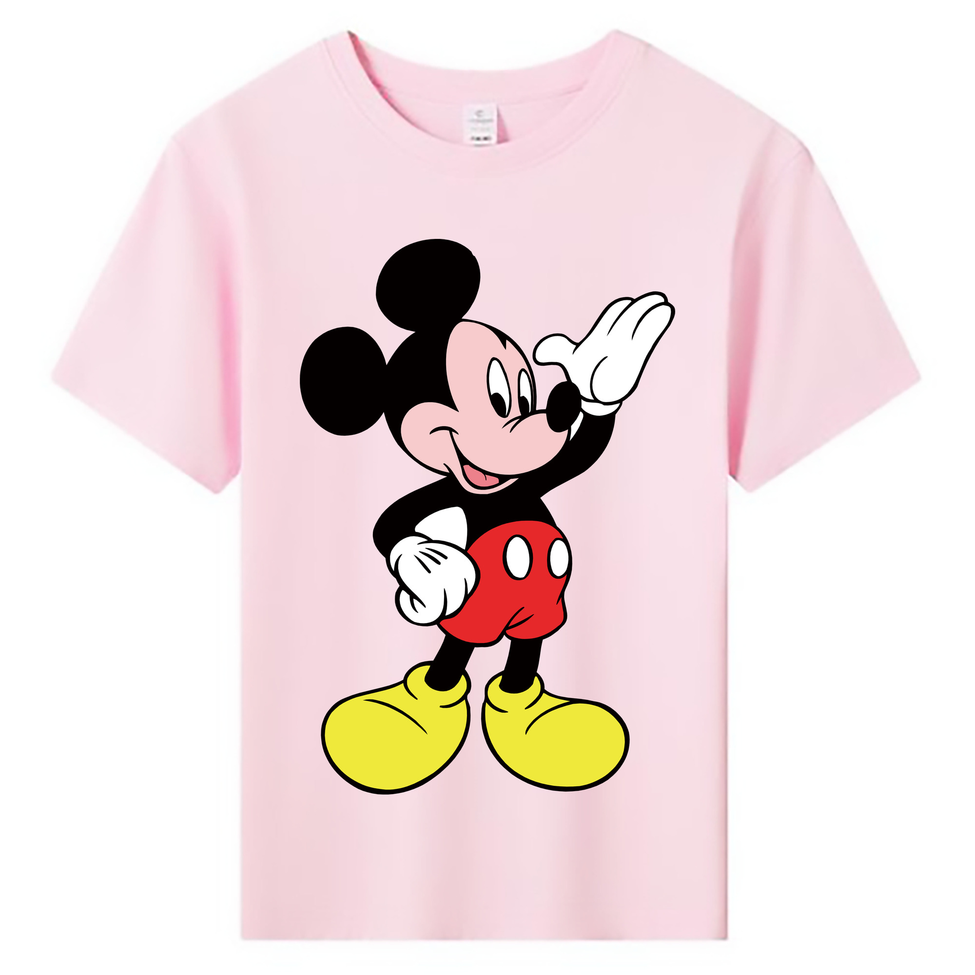 ミッキーマウス Mickey Mouse 綿100％キッズTシャツ（フロントプリント）
