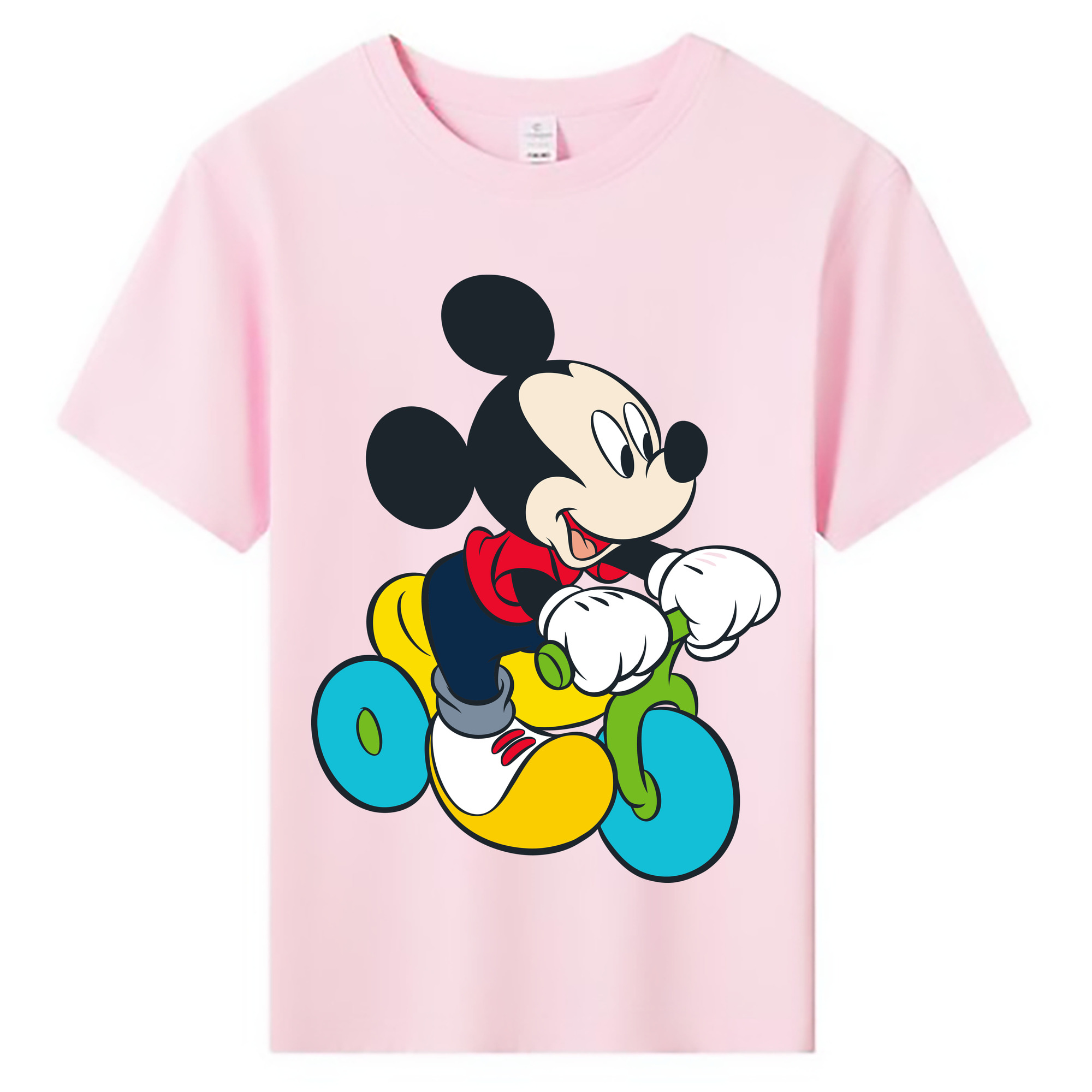 ミッキーマウス Mickey Mouse 綿100％キッズTシャツ（フロントプリント）
