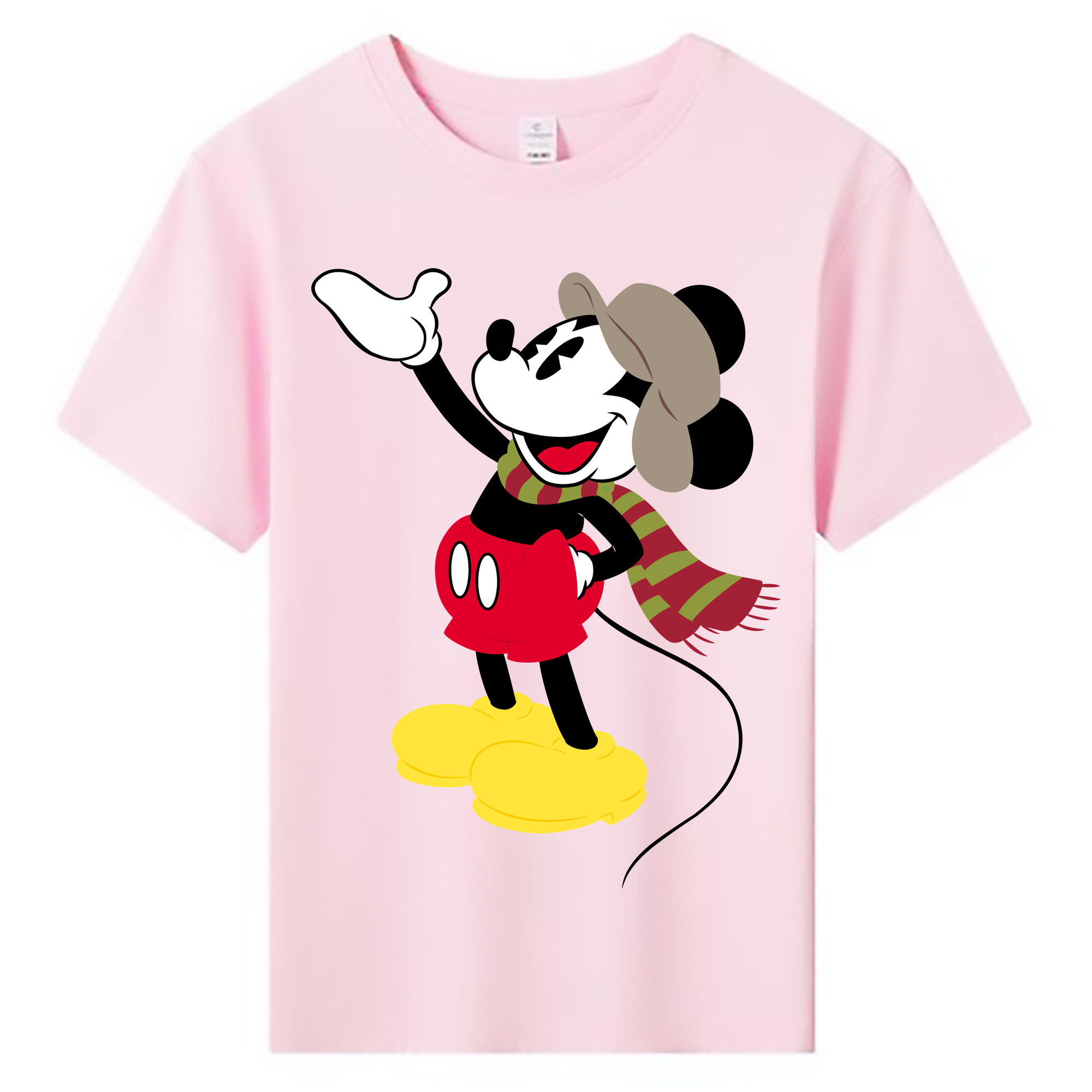 ミッキーマウス Mickey Mouse 綿100％キッズTシャツ（フロントプリント）