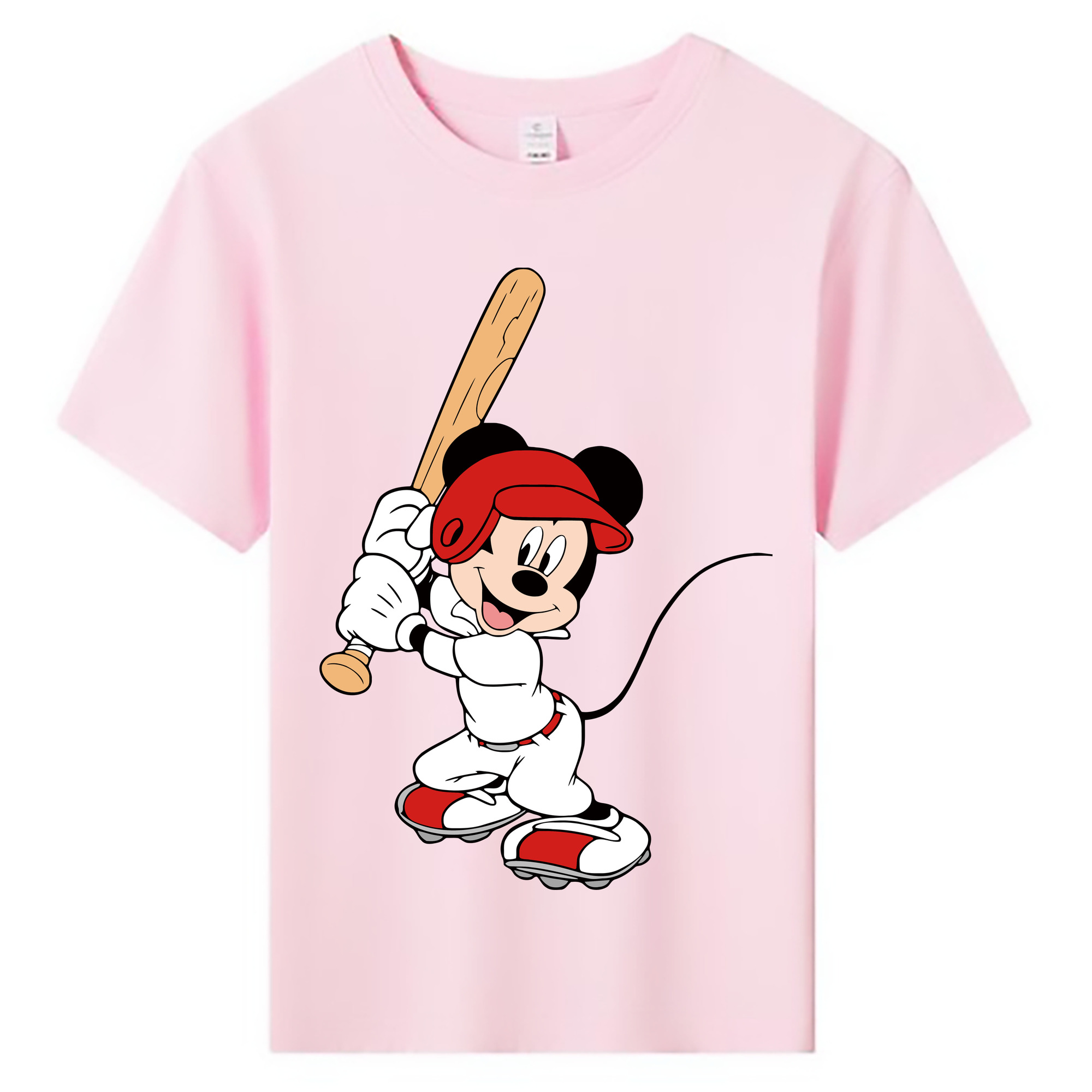 ミッキーマウス Mickey Mouse 綿100％キッズTシャツ（フロントプリント）