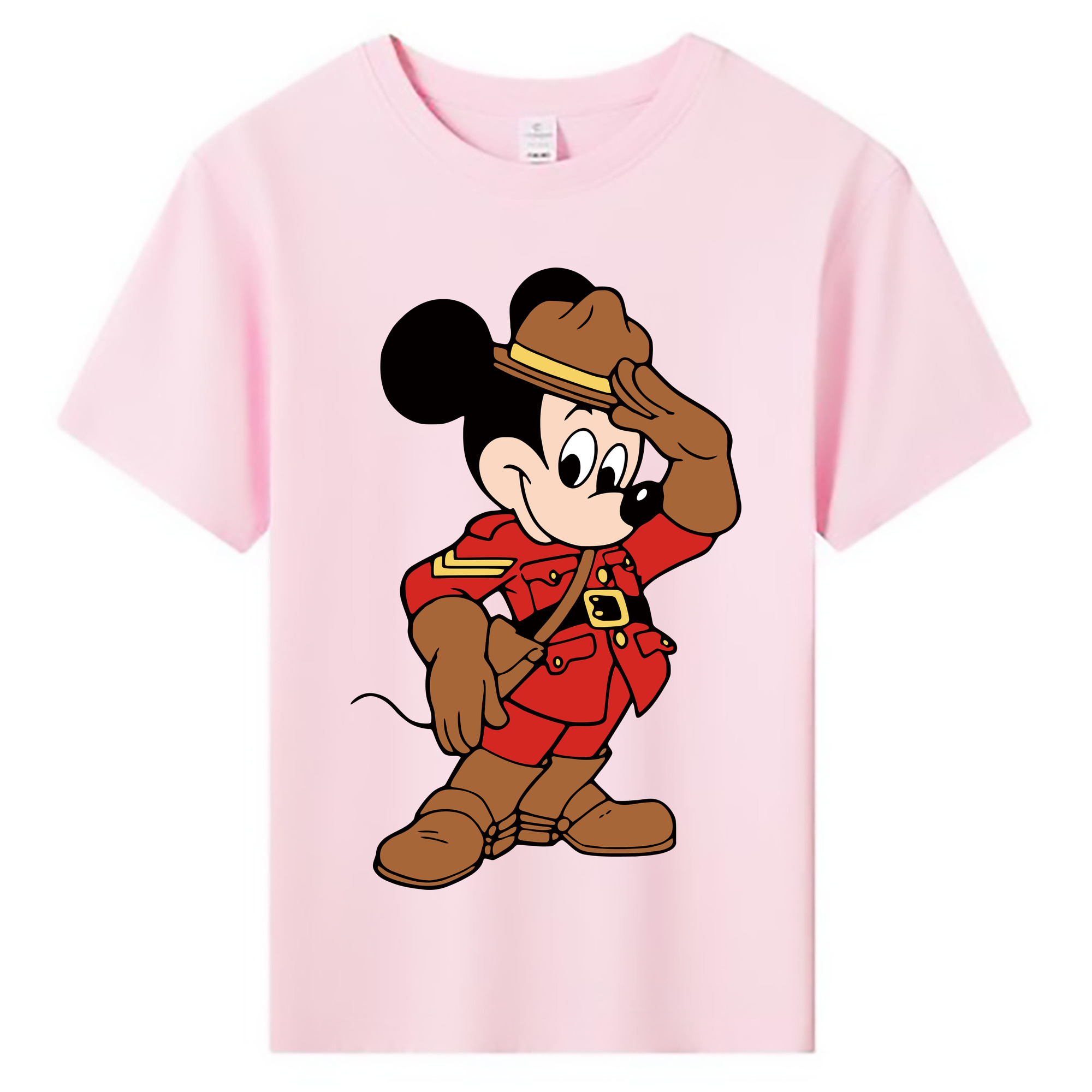 ミッキーマウス Mickey Mouse 綿100％キッズTシャツ（フロントプリント）