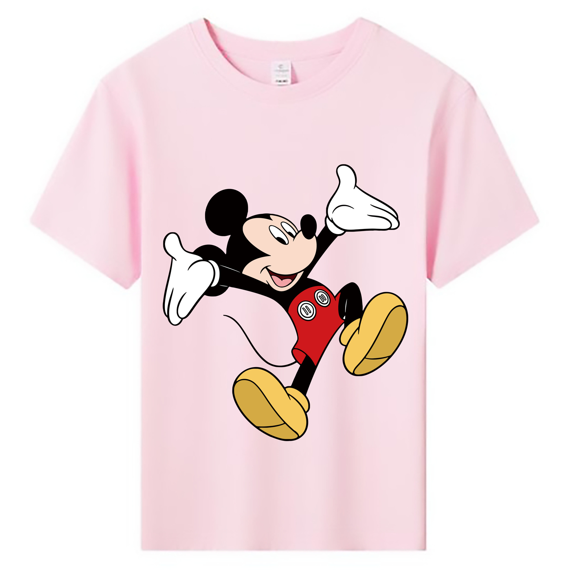 ミッキーマウス Mickey Mouse 綿100％キッズTシャツ（フロントプリント）