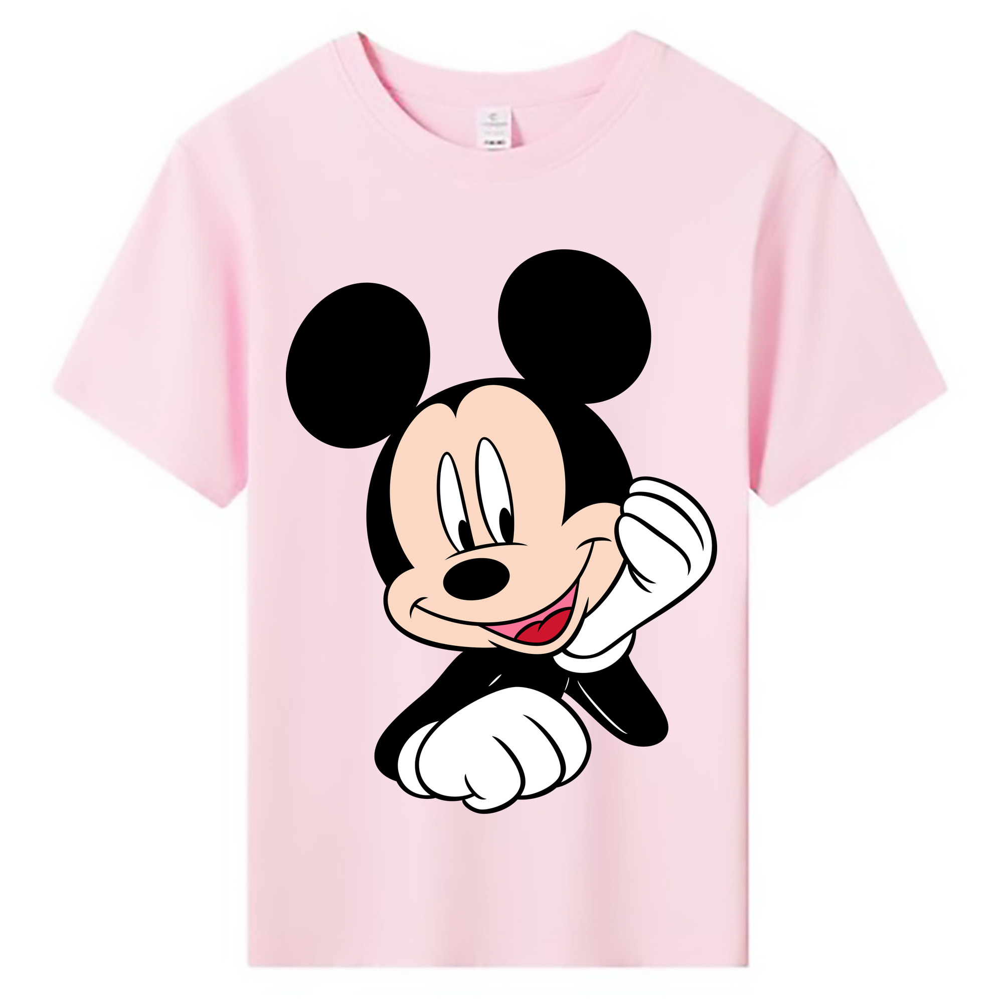 ミッキーマウス Mickey Mouse 綿100％キッズTシャツ（フロントプリント）
