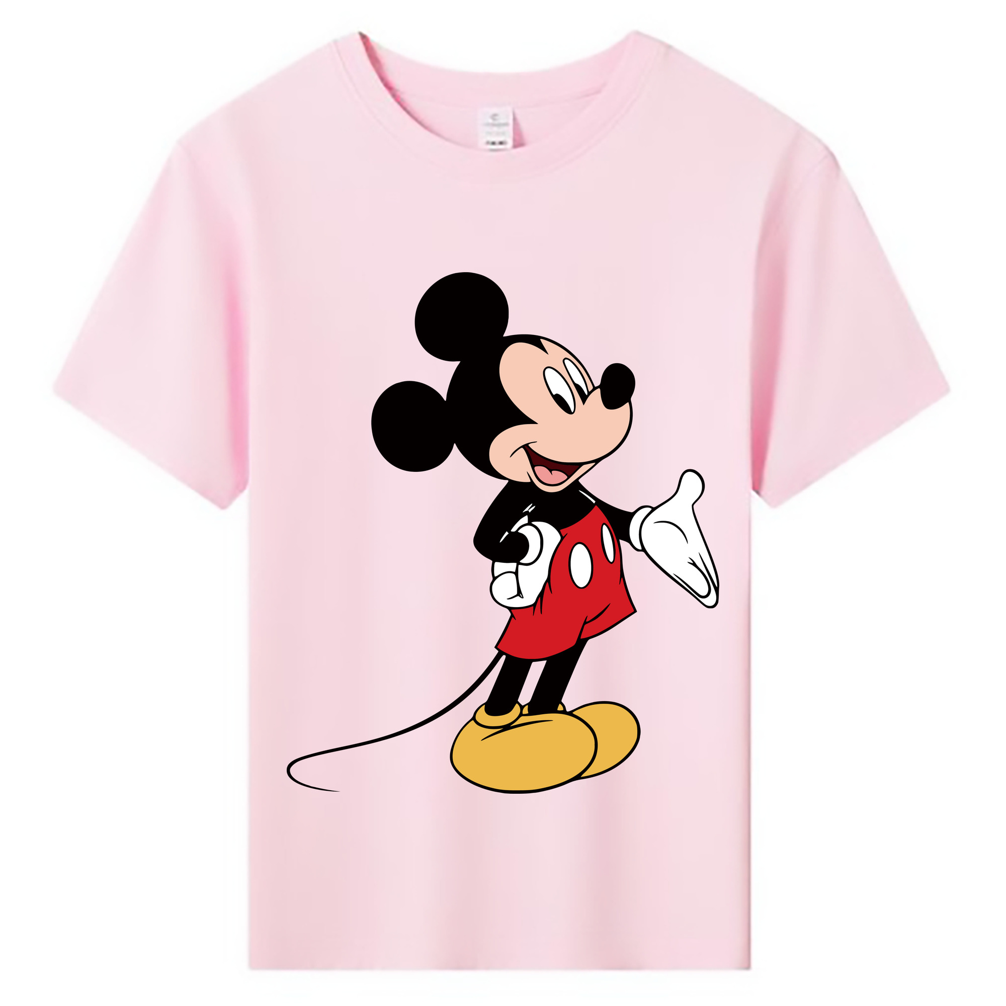 ミッキーマウス Mickey Mouse 綿100％キッズTシャツ（フロントプリント）