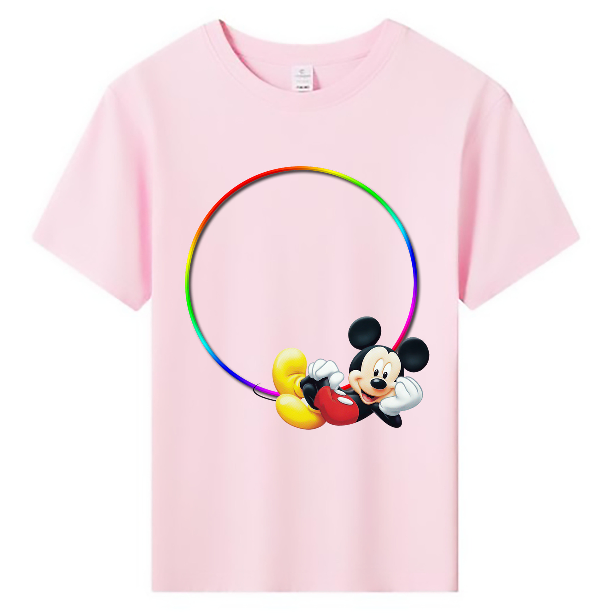 ミッキーマウス Mickey Mouse 綿100％キッズTシャツ（フロントプリント）