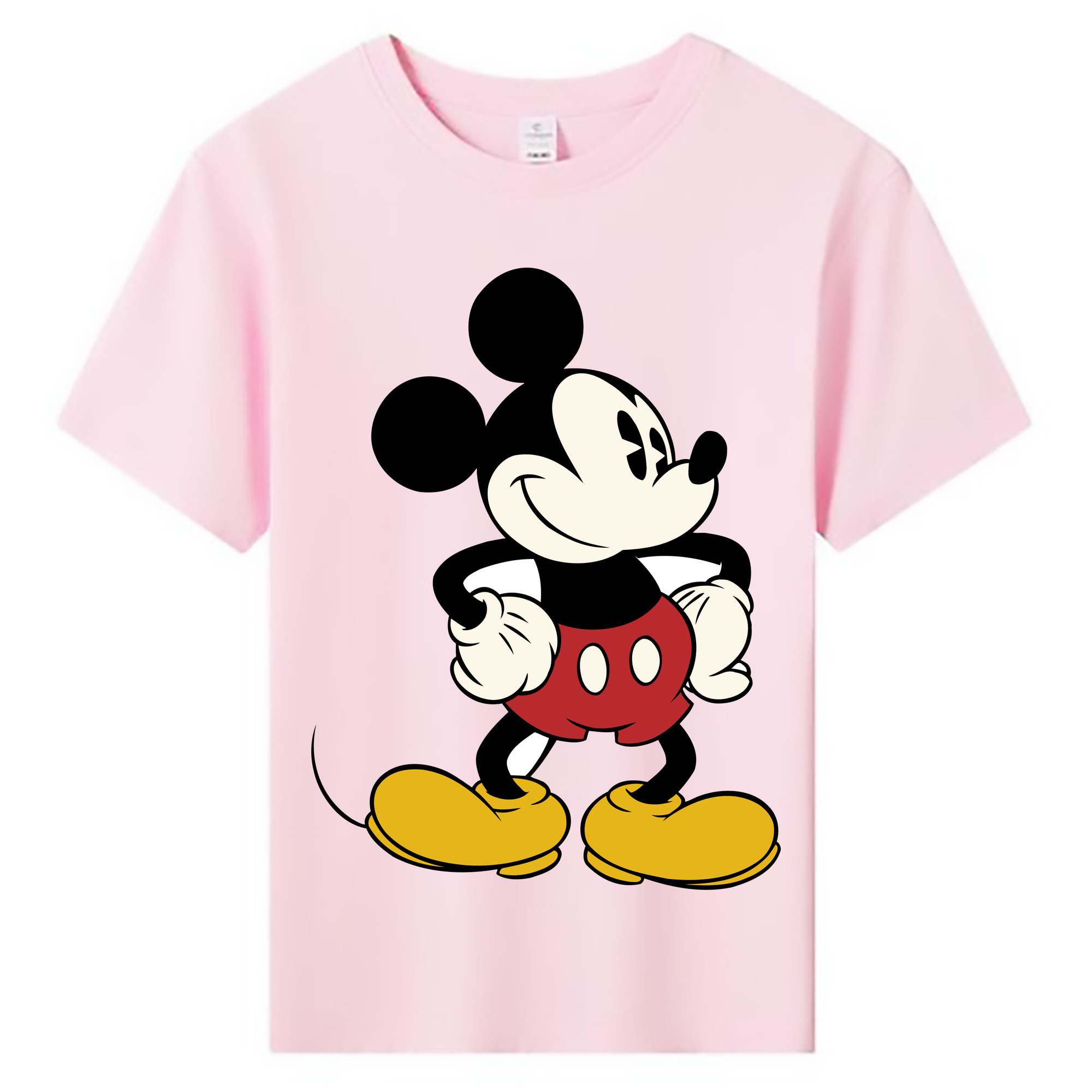 ミッキーマウス Mickey Mouse 綿100％キッズTシャツ（フロントプリント）