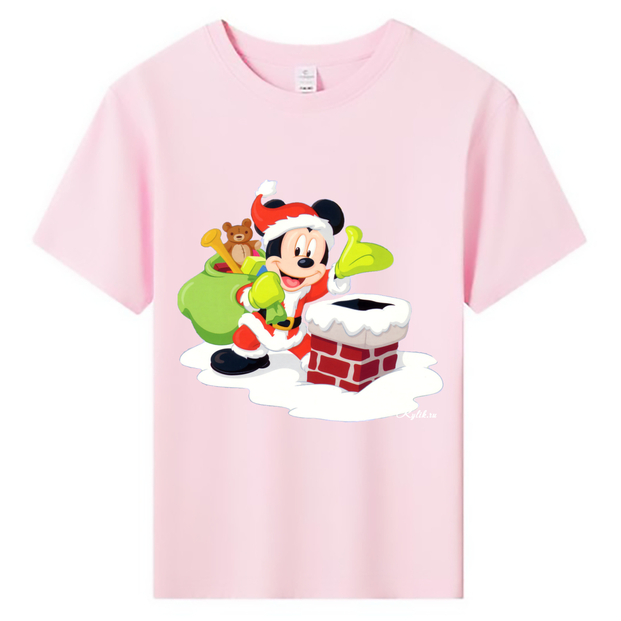 ミッキーマウス Mickey Mouse 綿100％キッズTシャツ（フロントプリント）