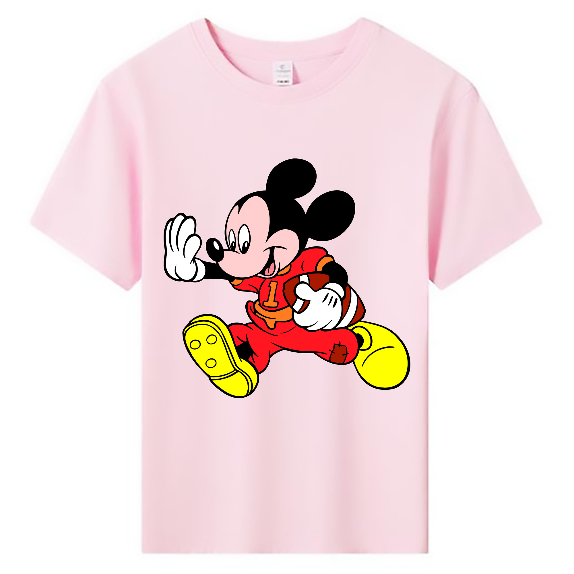ミッキーマウス Mickey Mouse 綿100％キッズTシャツ（フロントプリント）