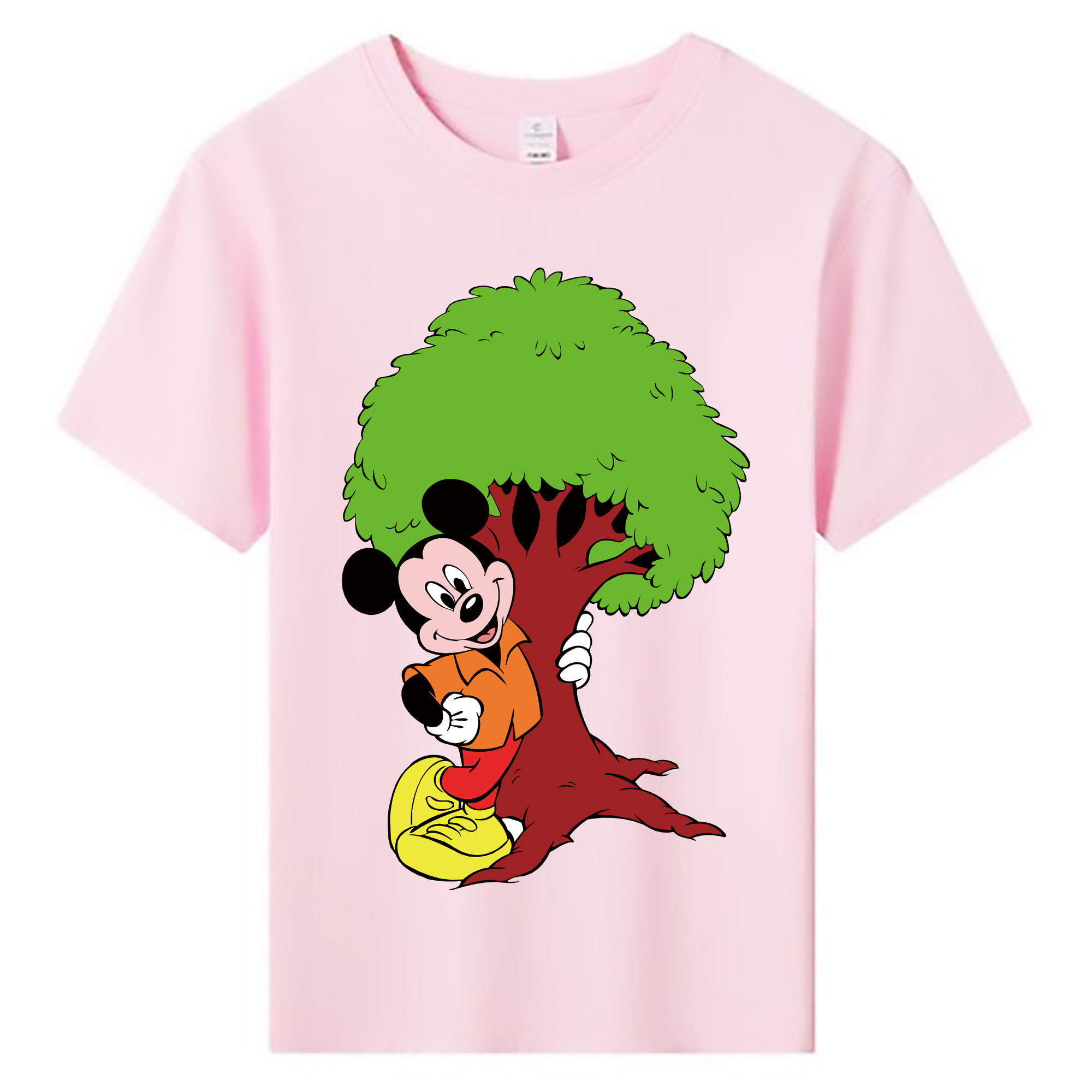 （画像用） ミッキーマウス Mickey Mouse 綿100％キッズTシャツ（フロントプリント）