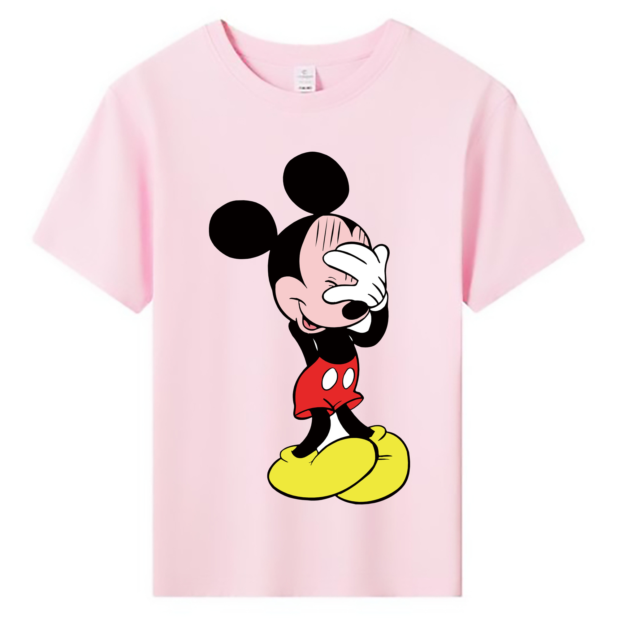 ミッキーマウス Mickey Mouse 綿100％キッズTシャツ（フロントプリント）
