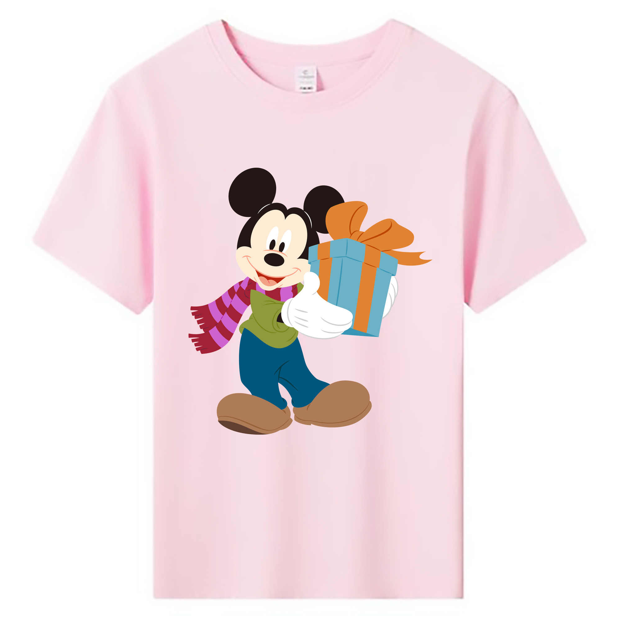 ミッキーマウス Mickey Mouse 綿100％キッズTシャツ（フロントプリント）