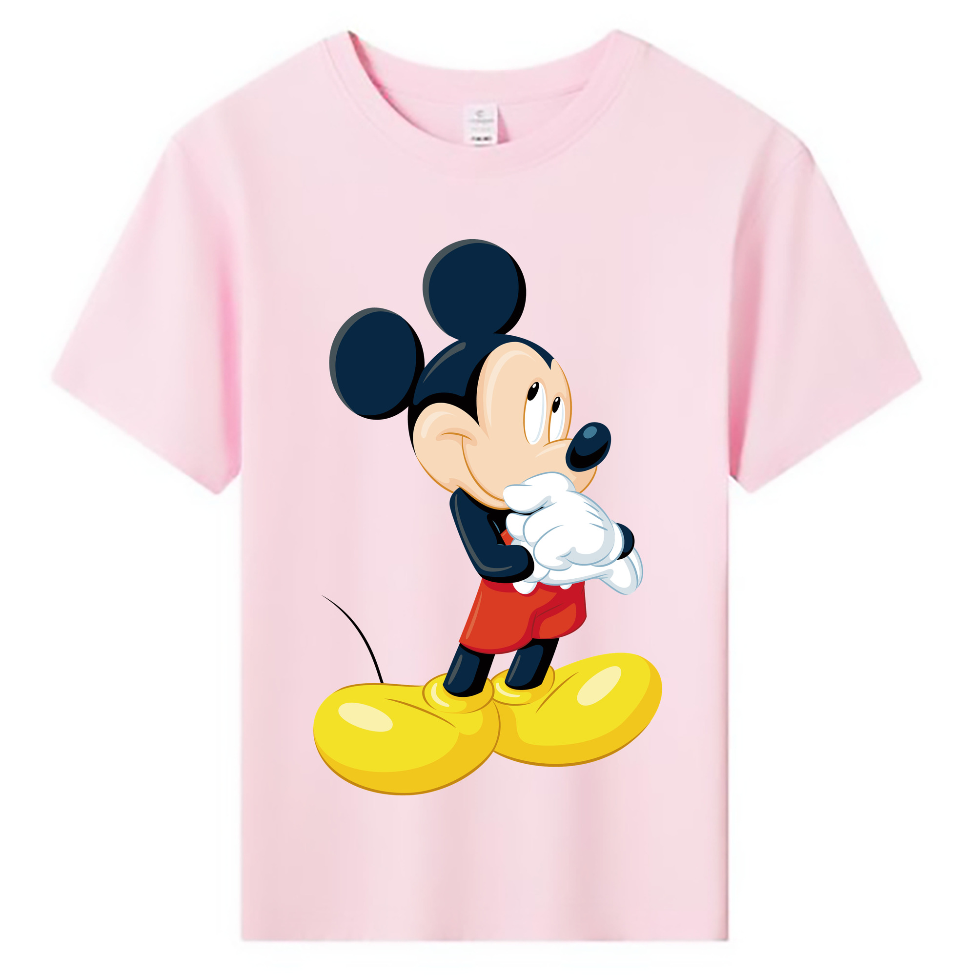 ミッキーマウス Mickey Mouse 綿100％キッズTシャツ（フロントプリント）