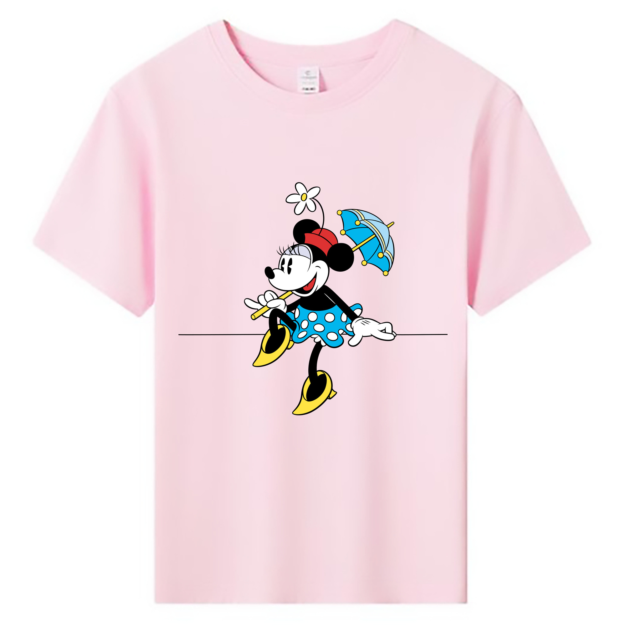 ミッキーマウス Mickey Mouse 綿100％キッズTシャツ（フロントプリント）