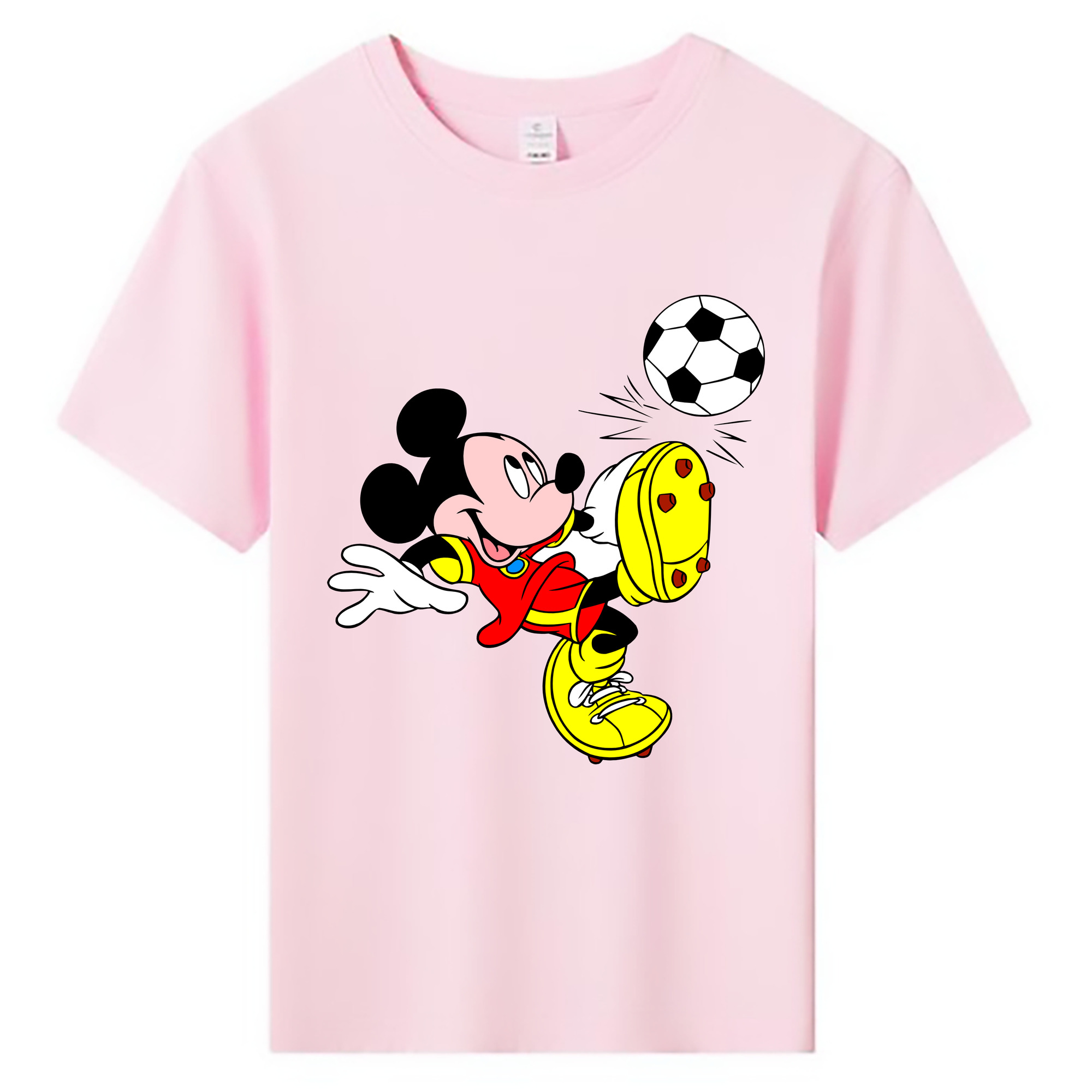 ミッキーマウス Mickey Mouse 綿100％キッズTシャツ（フロントプリント）