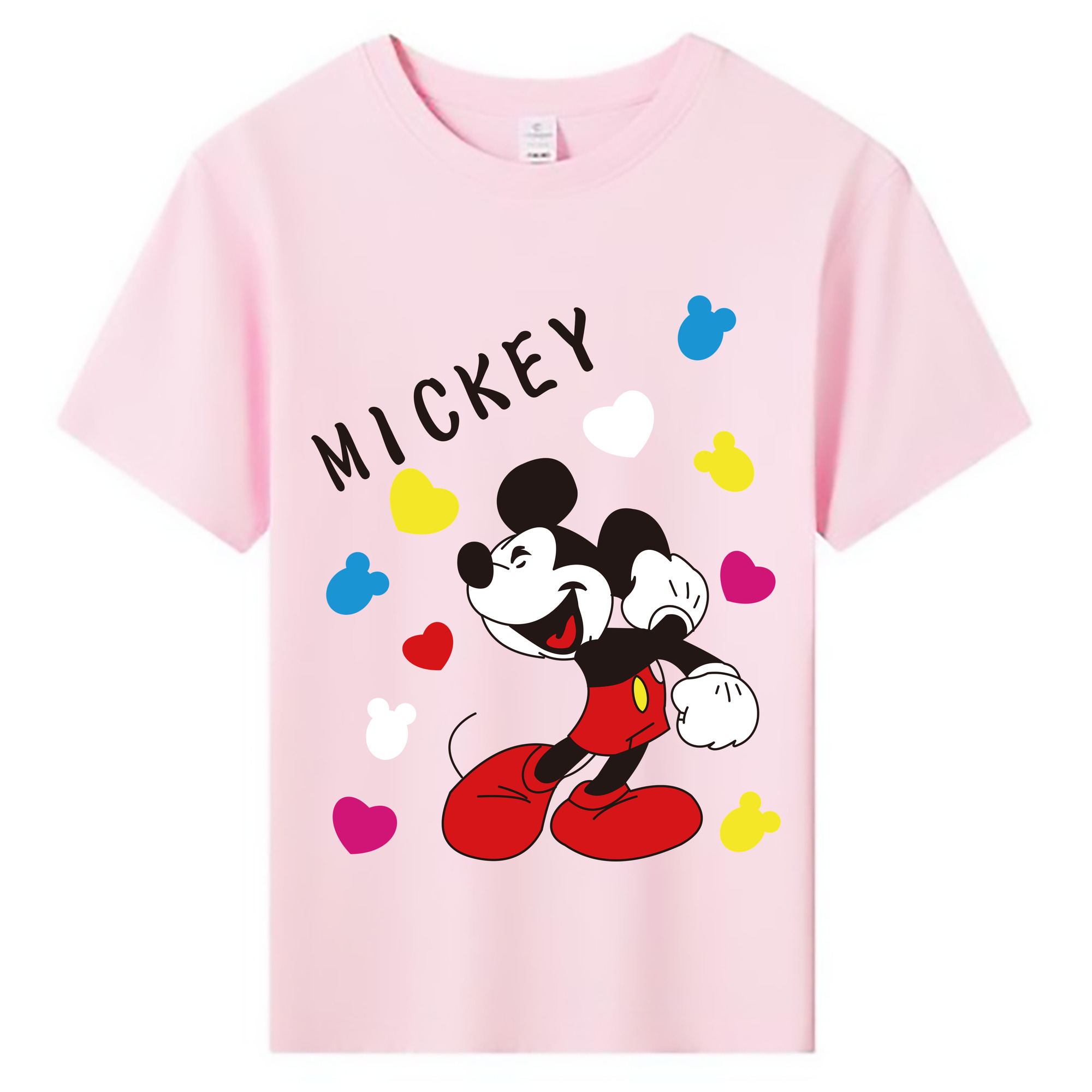 ミッキーマウス Mickey Mouse 綿100％キッズTシャツ（フロントプリント）
