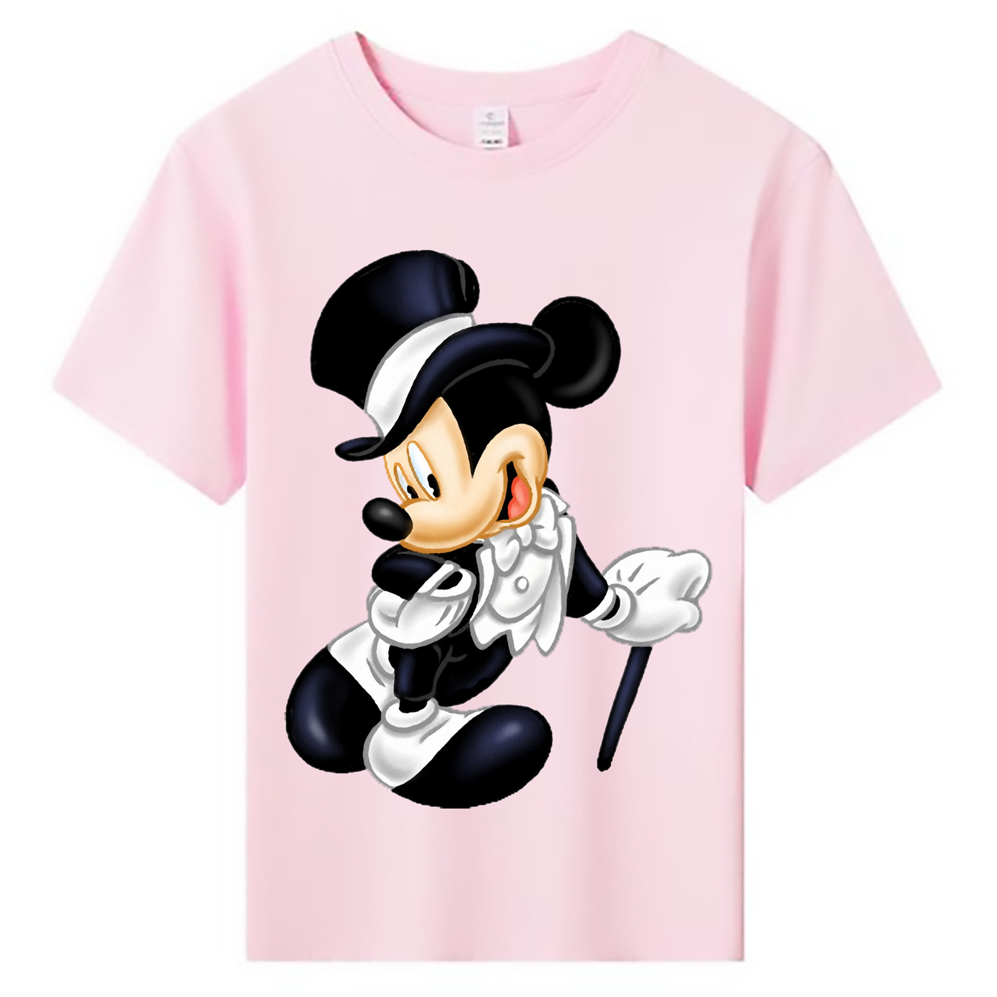 ミッキーマウス Mickey Mouse 綿100％キッズTシャツ（フロントプリント）