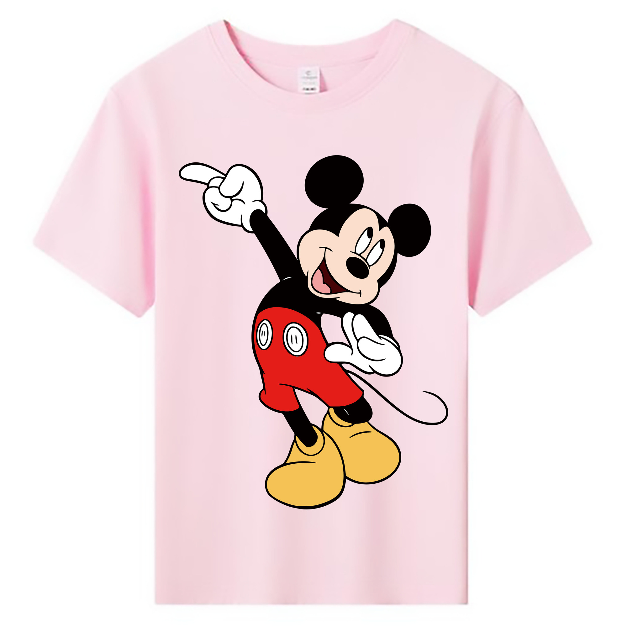 ミッキーマウス Mickey Mouse 綿100％キッズTシャツ（フロントプリント）