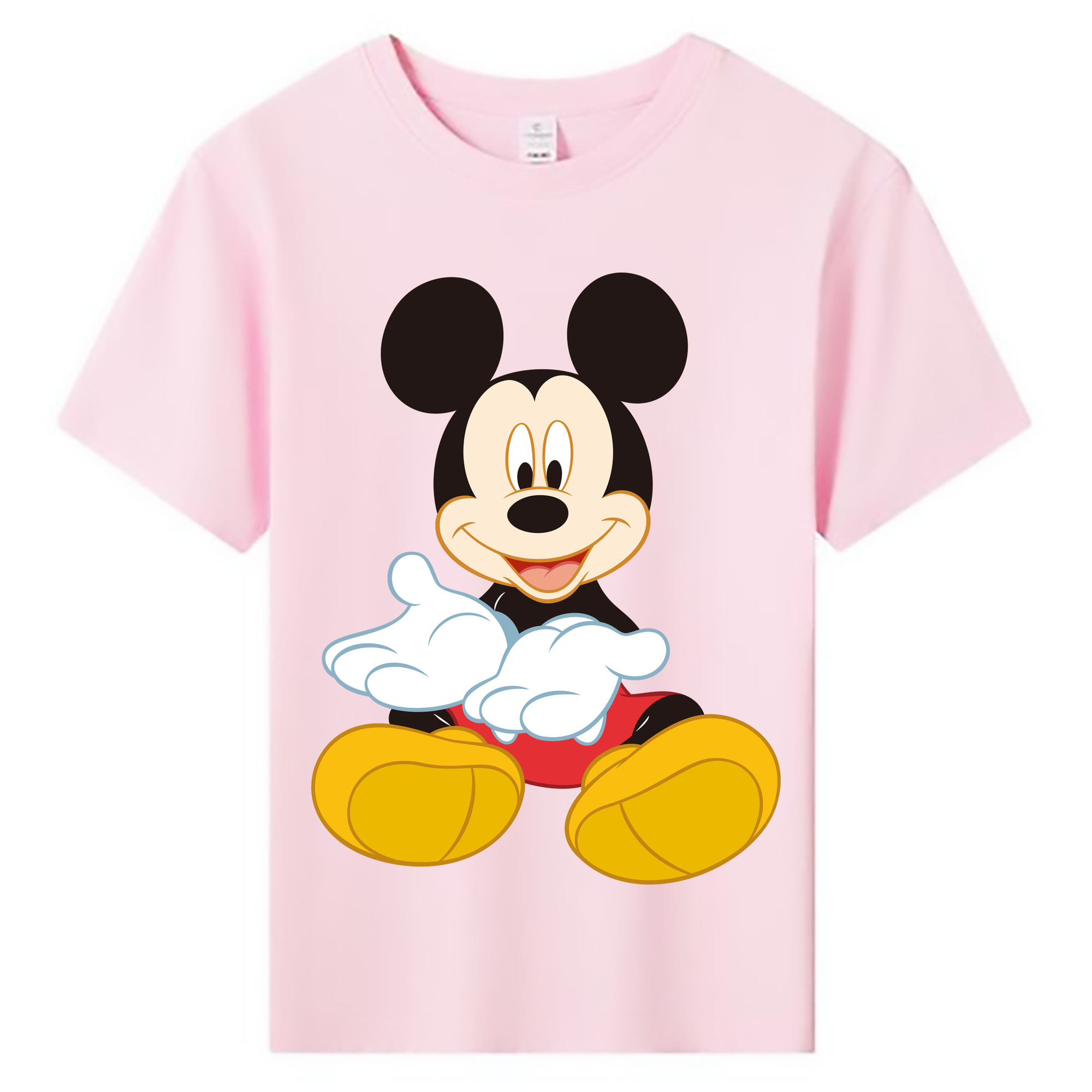 ミッキーマウス Mickey Mouse 綿100％キッズTシャツ（フロントプリント）