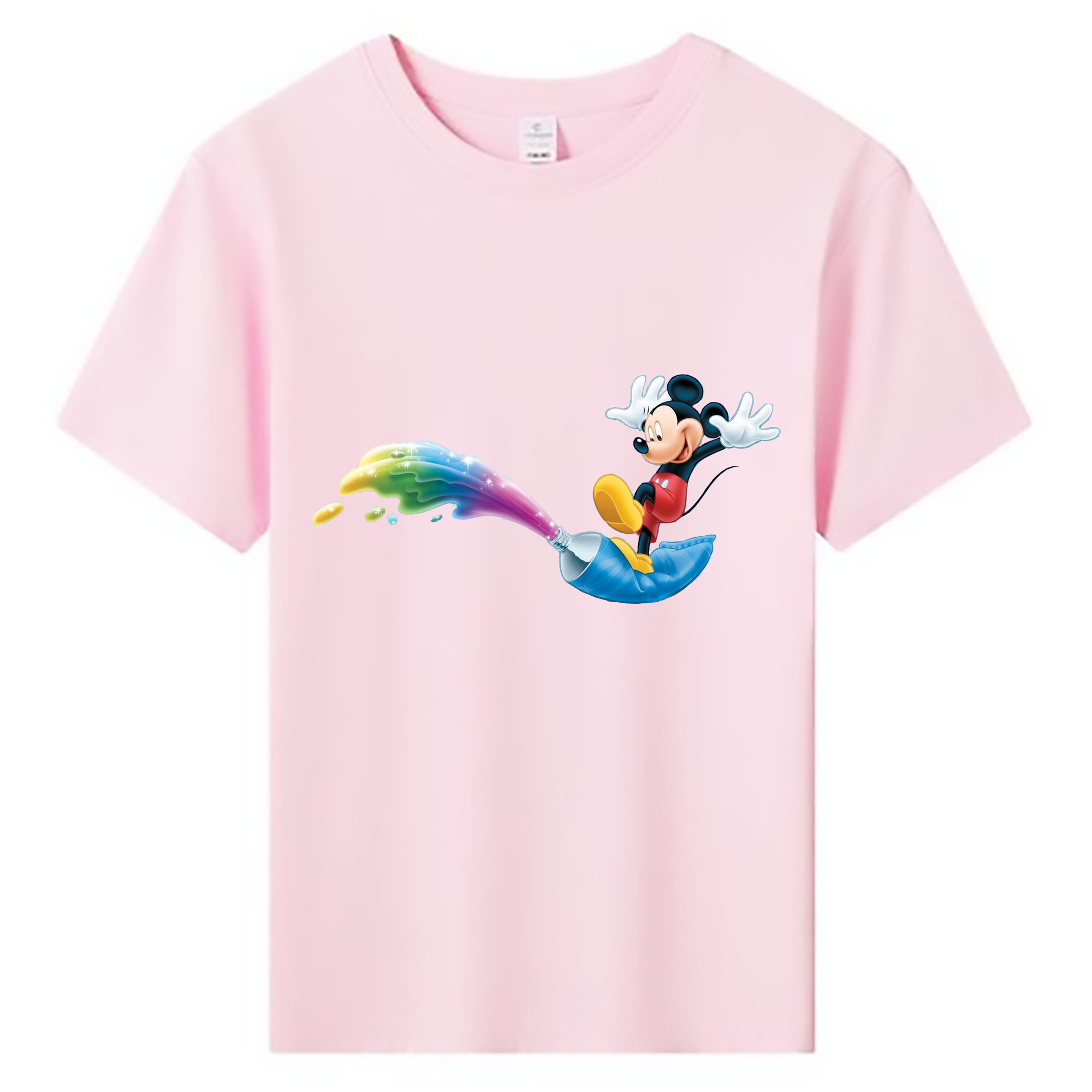 ミッキーマウス Mickey Mouse 綿100％キッズTシャツ（フロントプリント）