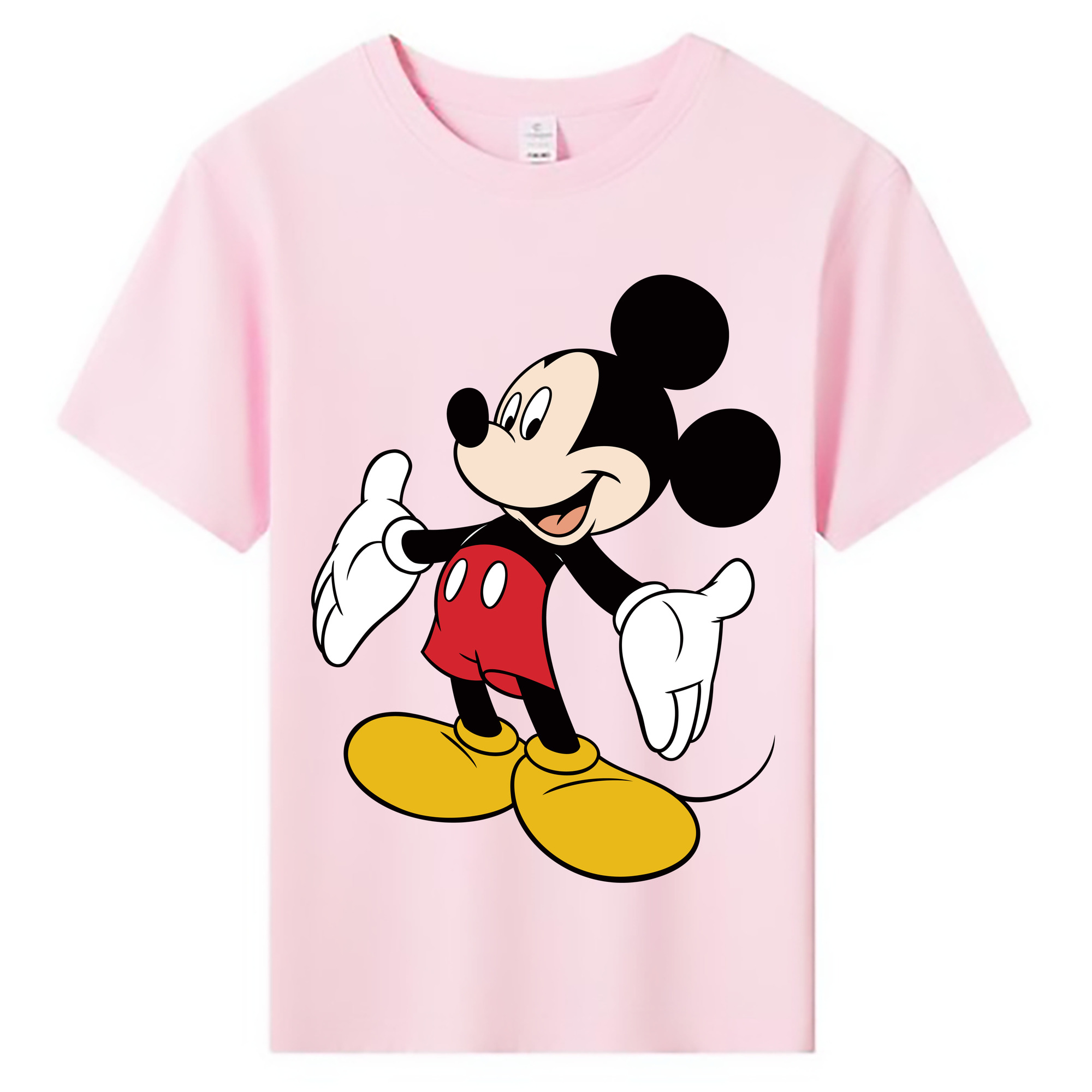 （画像用） ミッキーマウス Mickey Mouse 綿100％キッズTシャツ（フロントプリント）