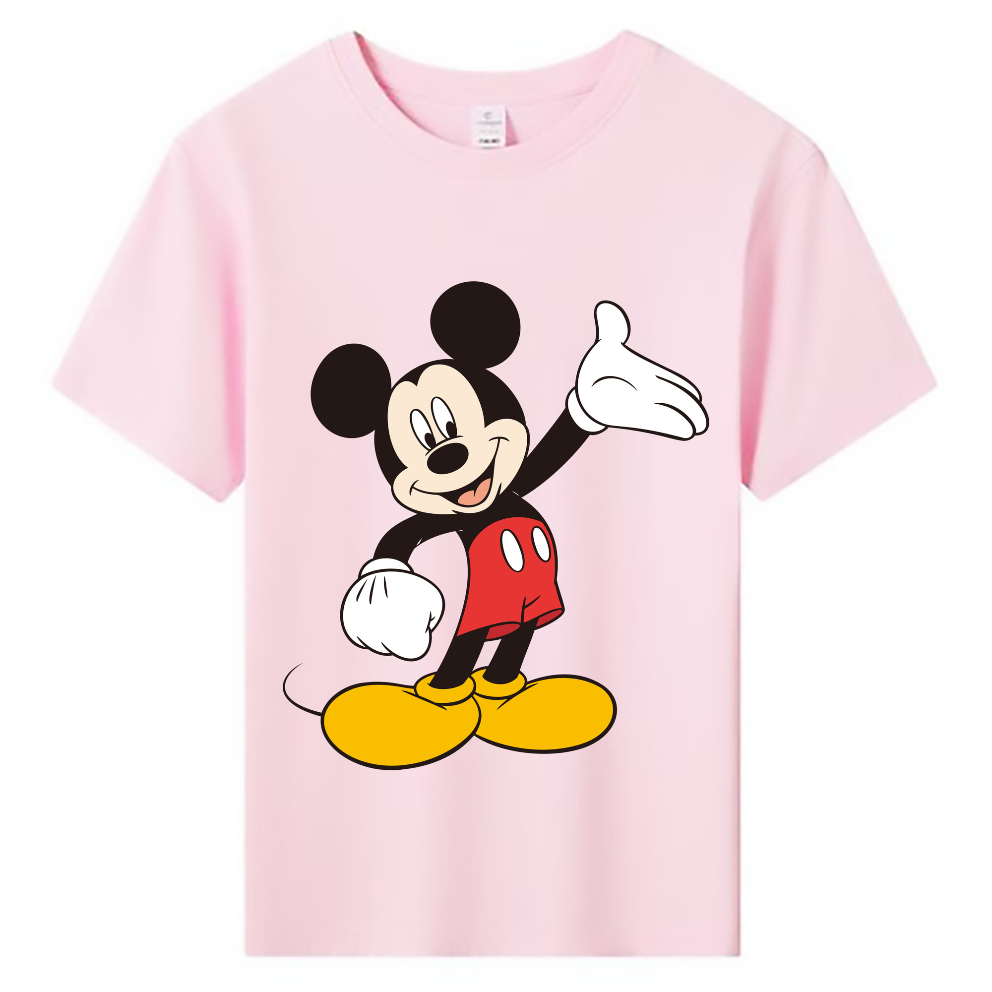 ミッキーマウス Mickey Mouse 綿100％キッズTシャツ（フロントプリント）